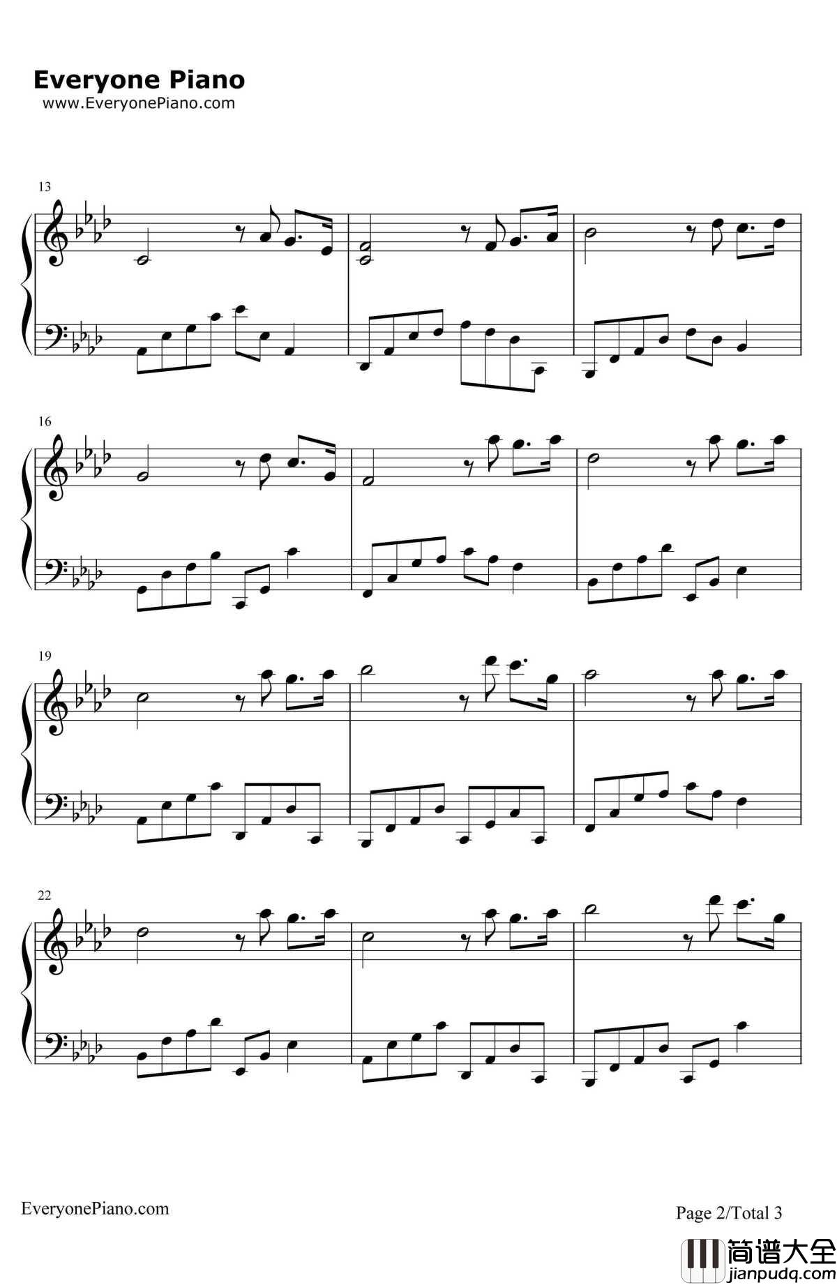 可惜不是双鱼座钢琴谱_石进_夜的钢琴曲