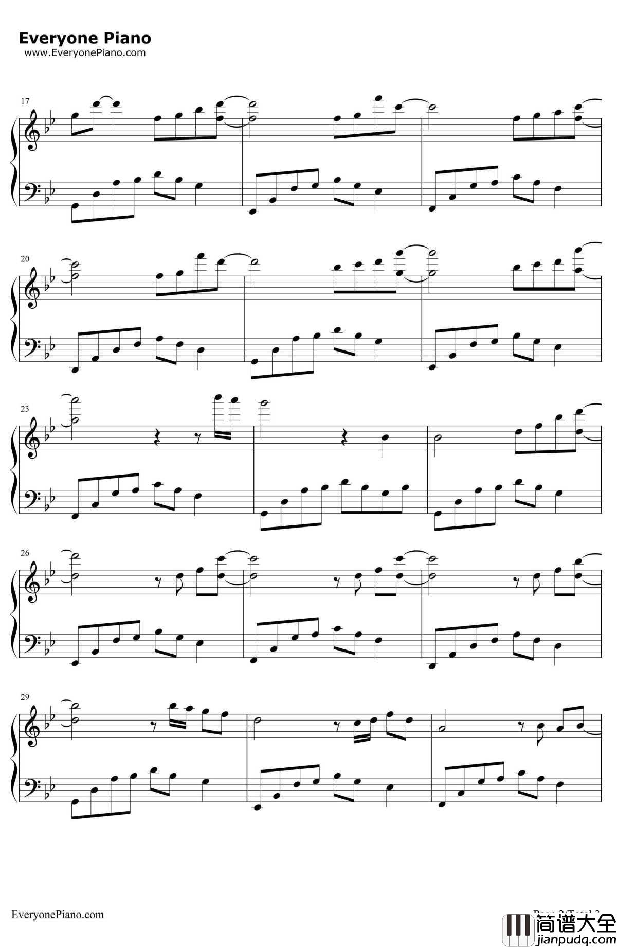 夜的钢琴曲29钢琴谱_石进_简单好听