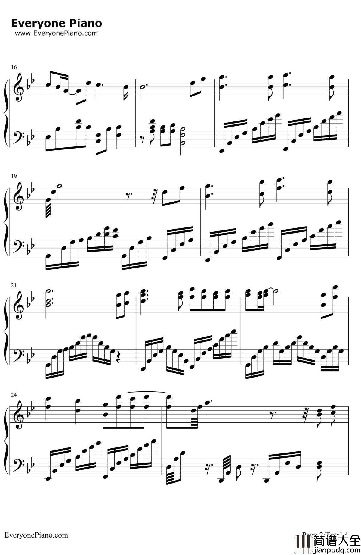 姻缘钢琴谱_李善姬__王的男人_OST