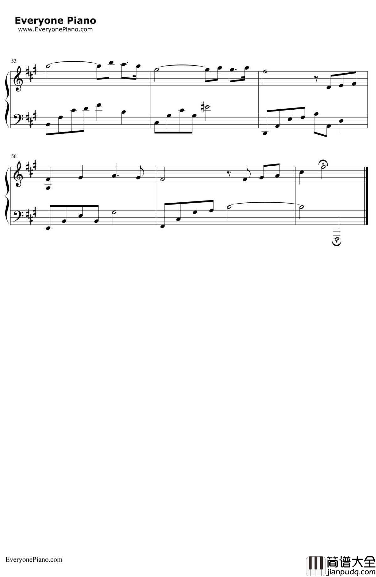 惜别钢琴谱_石进_夜的钢琴曲