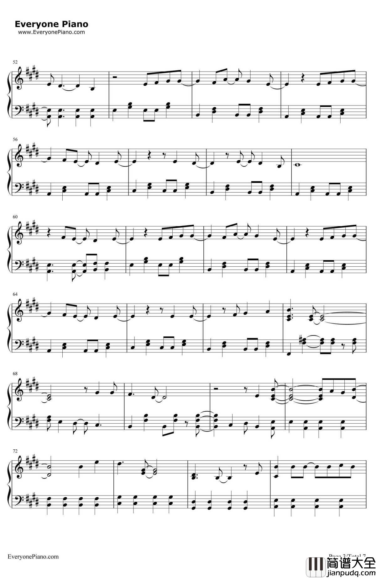 Glamorous_Sky钢琴谱_中岛美嘉__NANA_主題歌