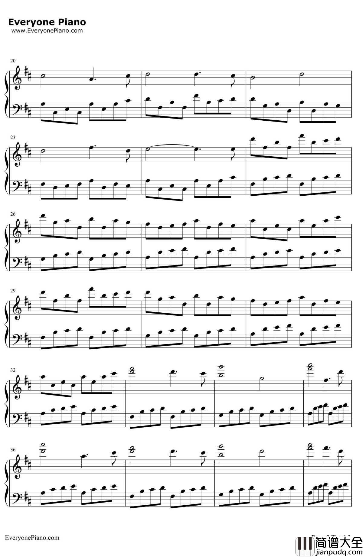 ComingHome钢琴谱_PeterJeremias__勇者大冒险_第二季OST