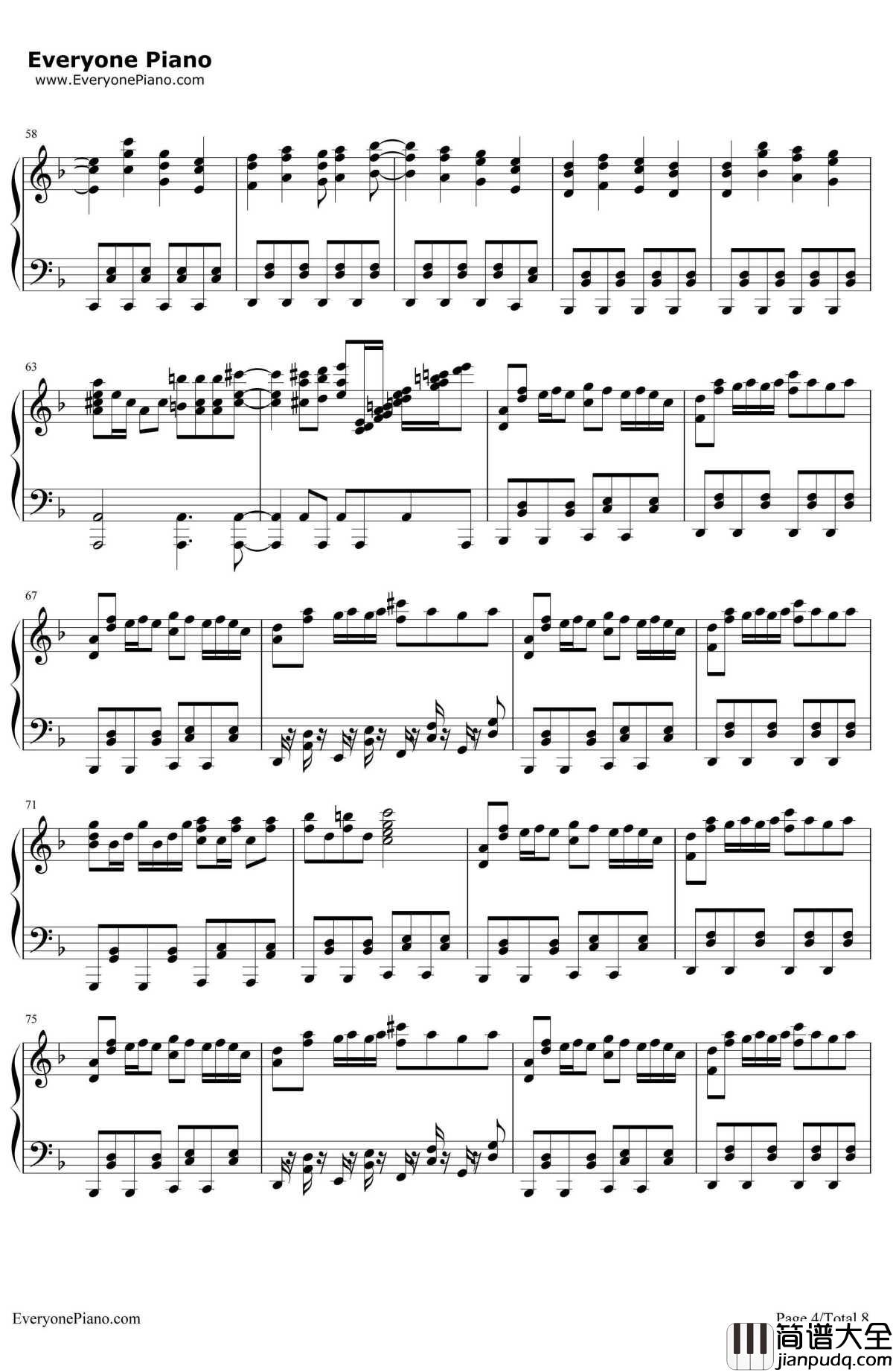 【東方花映冢】NightofKnights钢琴谱_触手猴