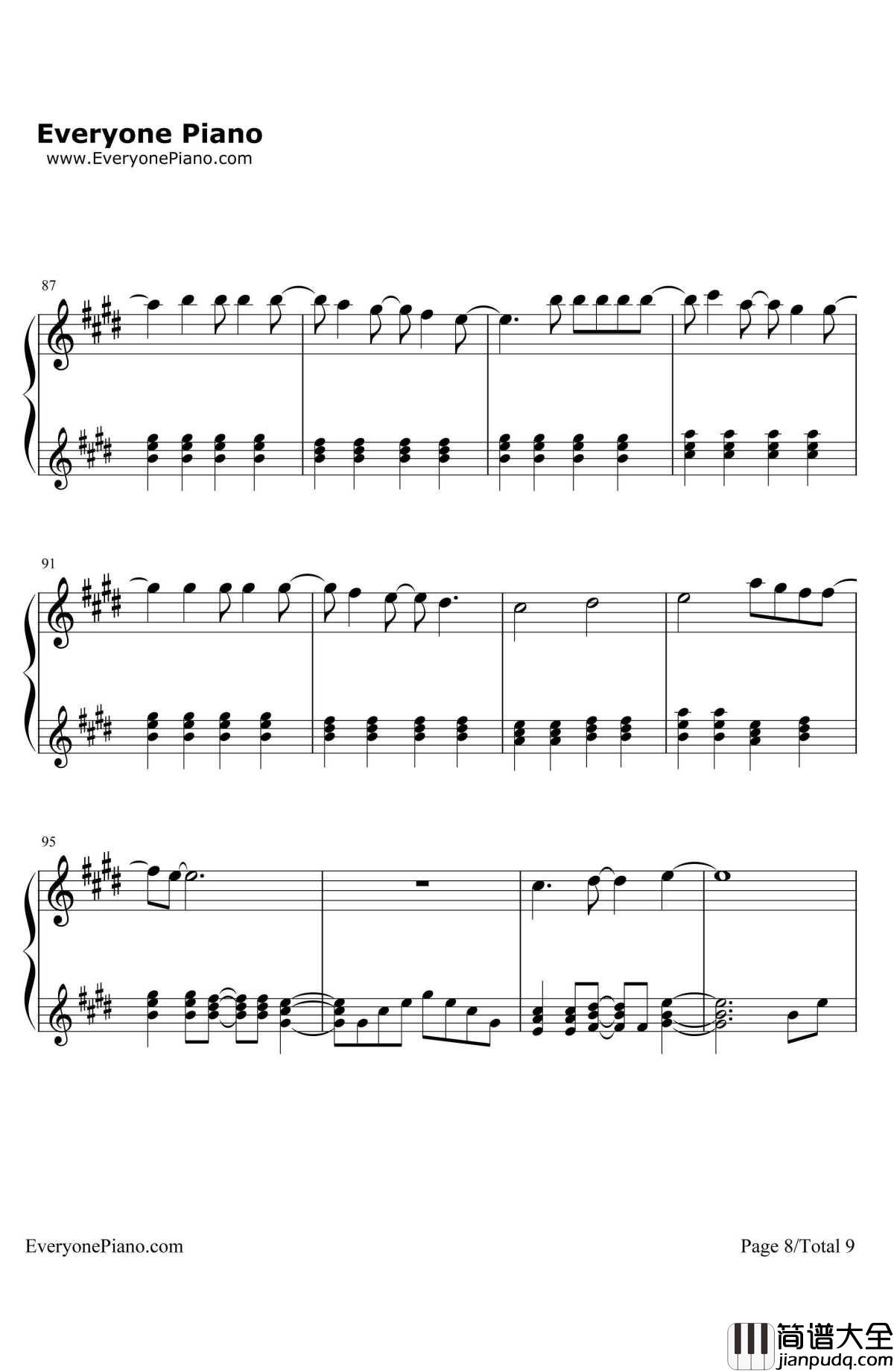 君の名は希望钢琴谱_乃木坂46