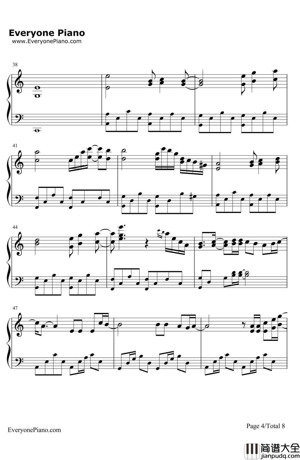 可惜没如果钢琴谱_林俊杰