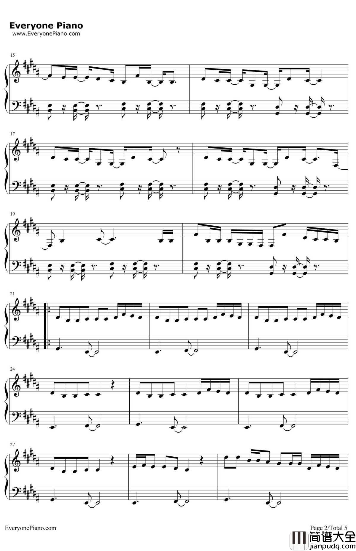 Work钢琴谱_Rihanna,Drake