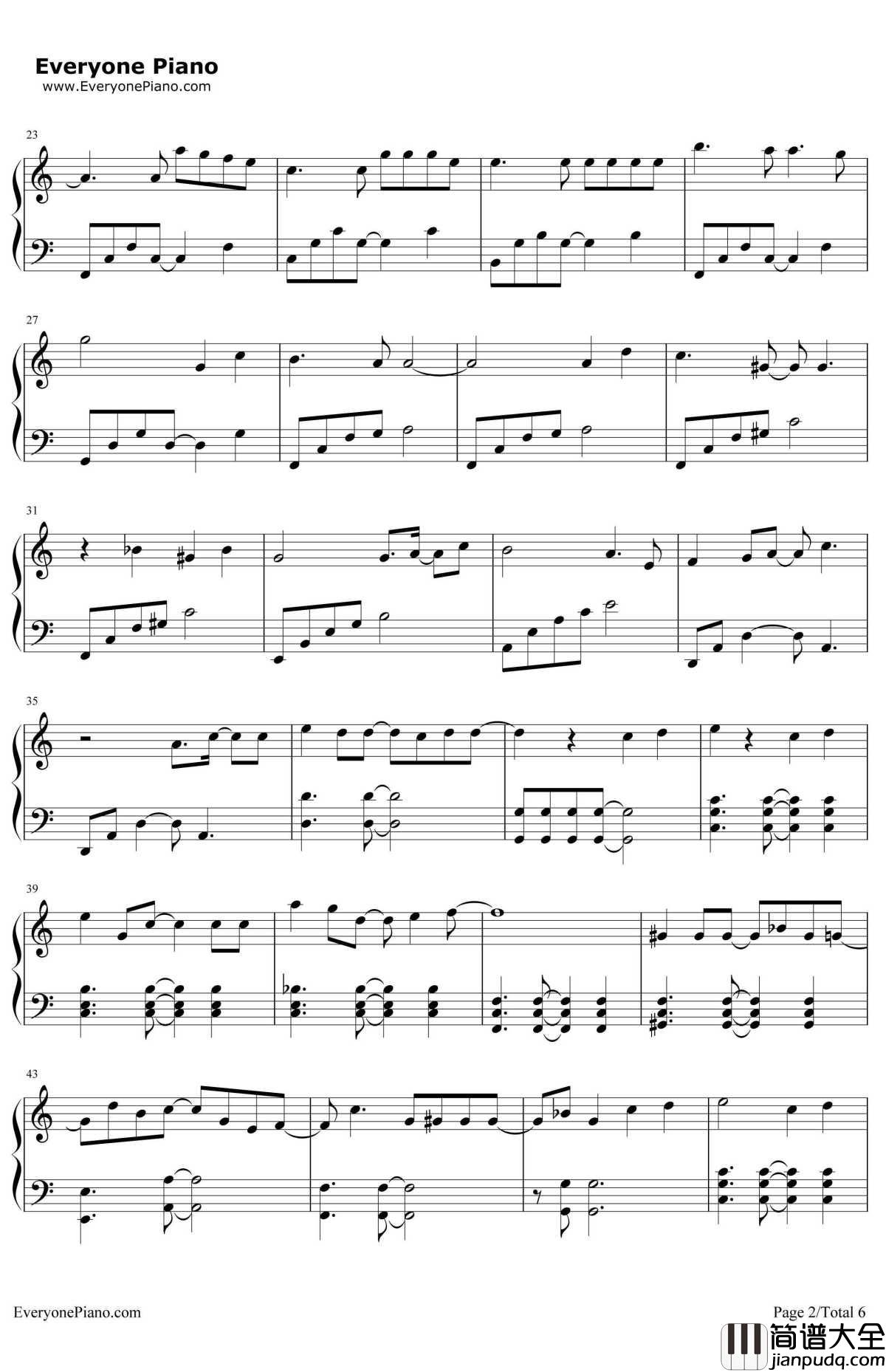 Last_Goodbye钢琴谱_乐童音乐家