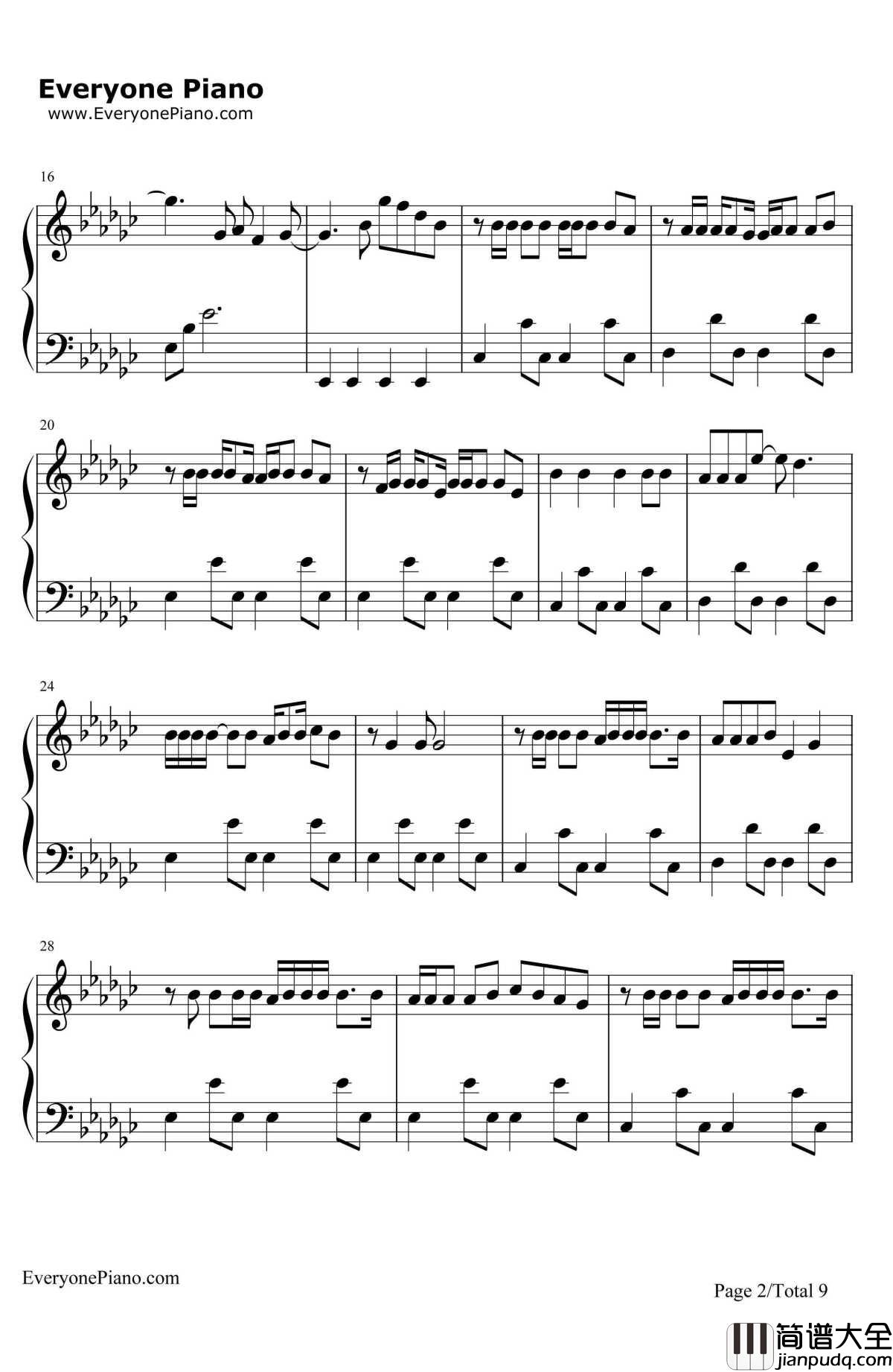 Haru_Haru钢琴谱_Big_Bang