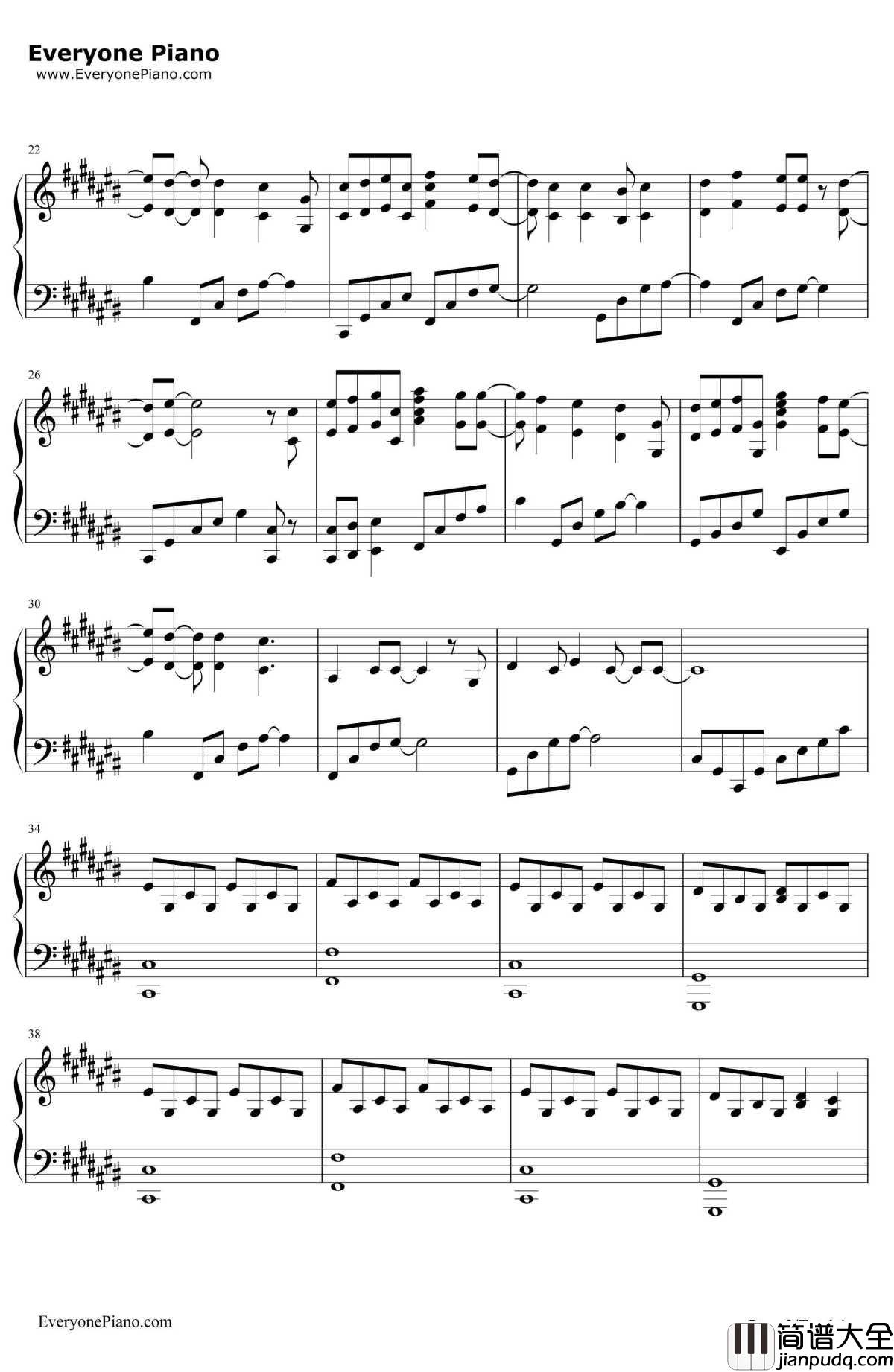 你不知道的事（完整版）钢琴谱_王力宏__恋爱通告_主题曲