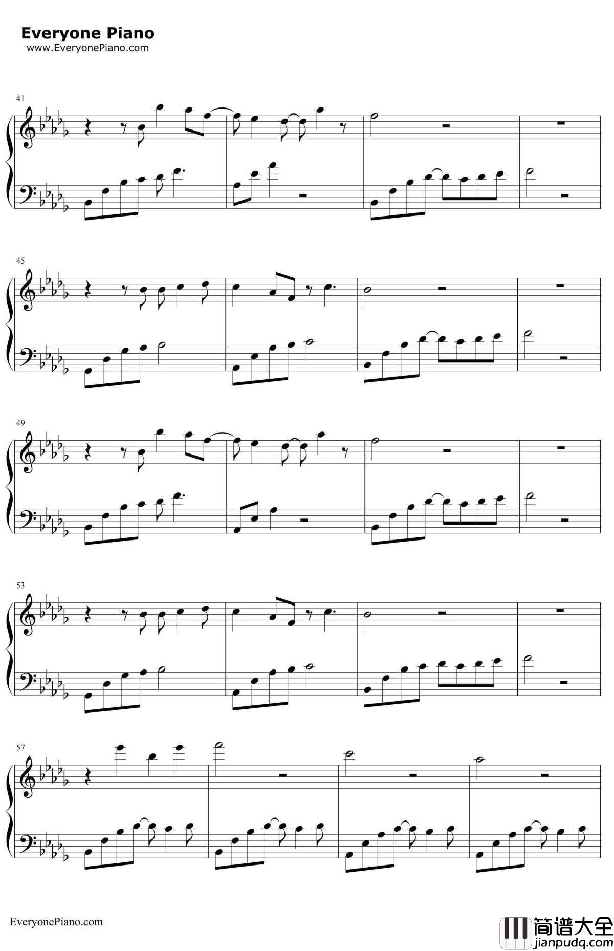 我好像在哪见过你钢琴谱_薛之谦__精灵王座_主题曲