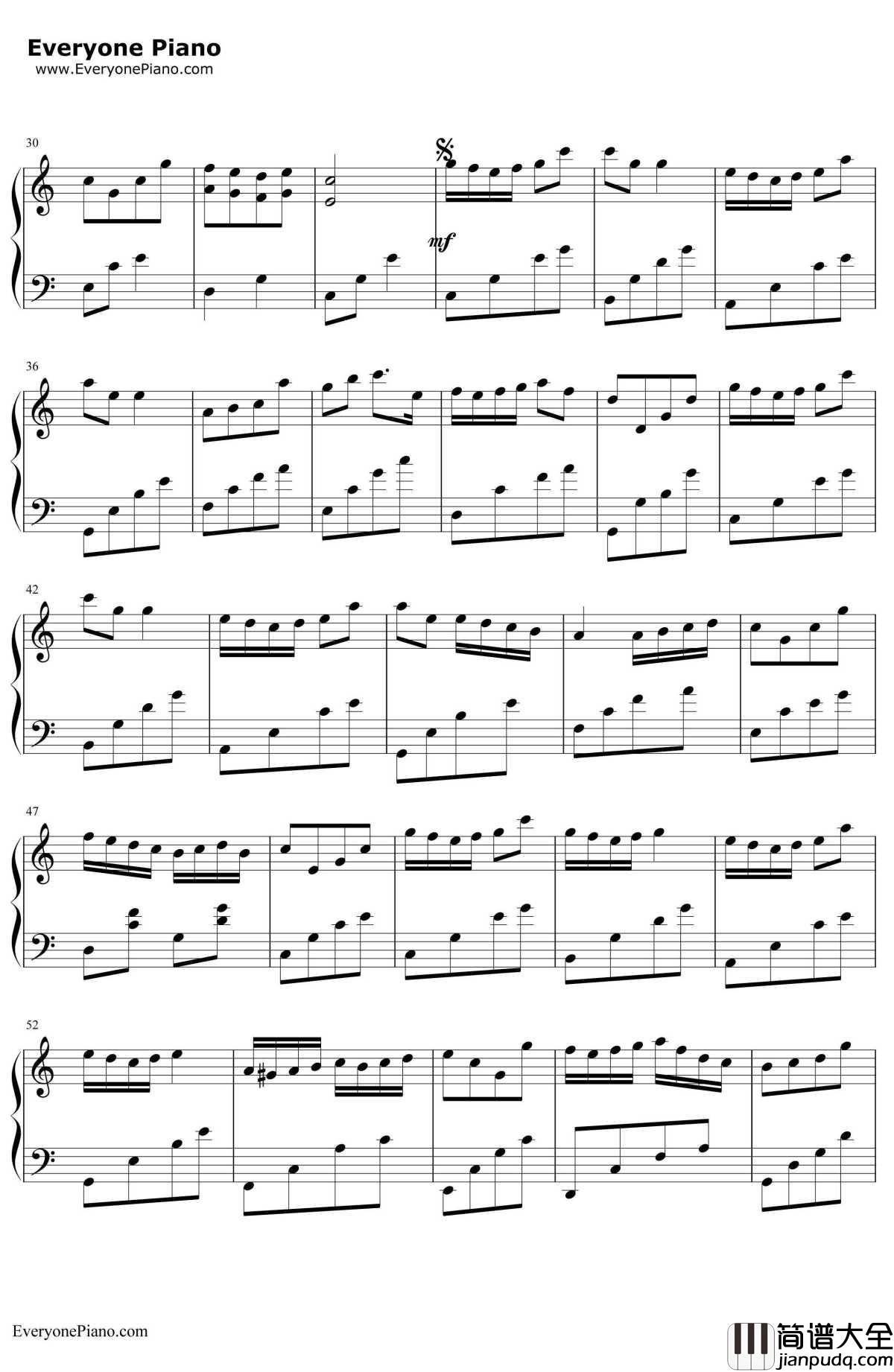 相约卡农钢琴谱_林隆璇