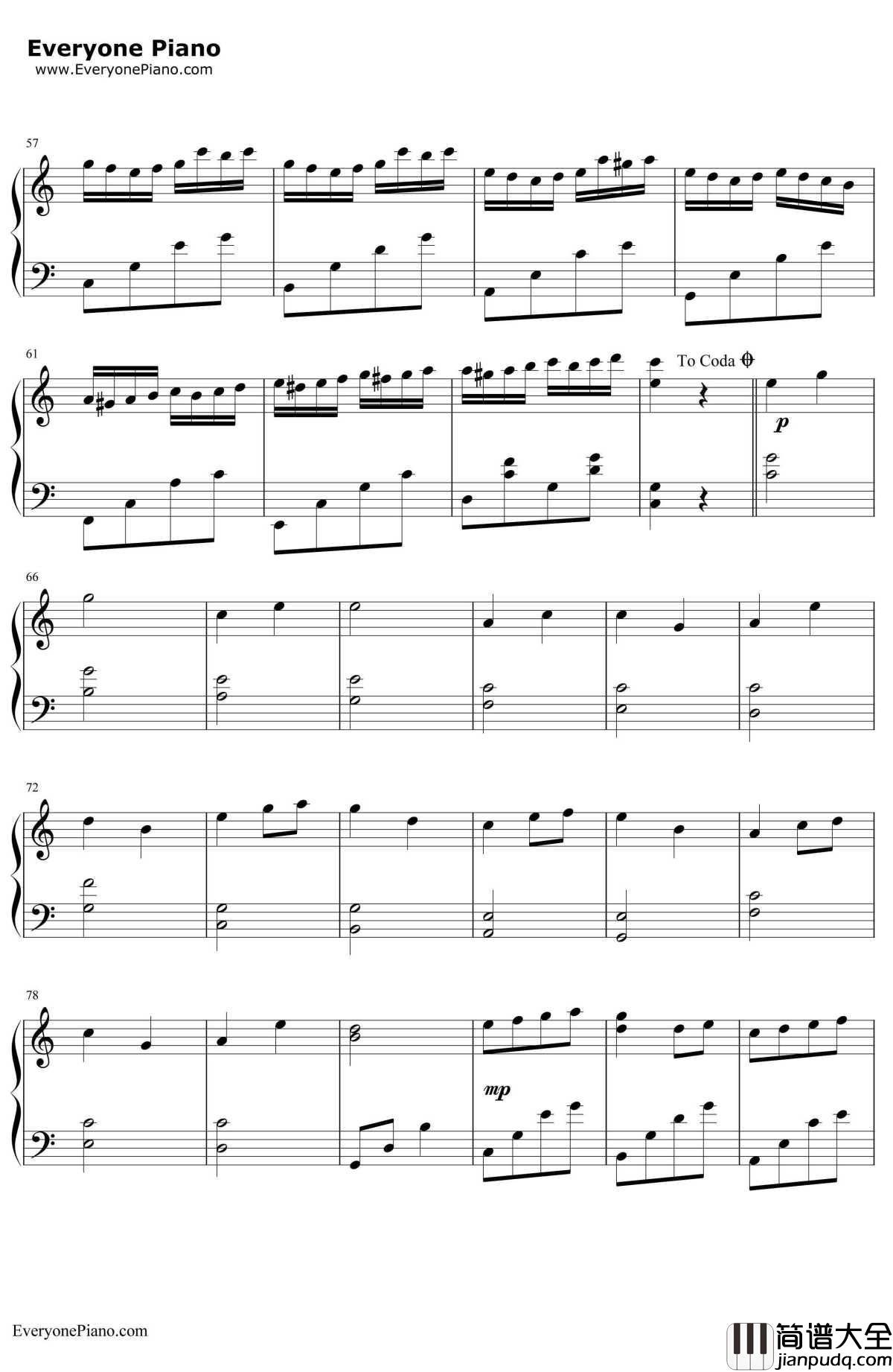 相约卡农钢琴谱_林隆璇