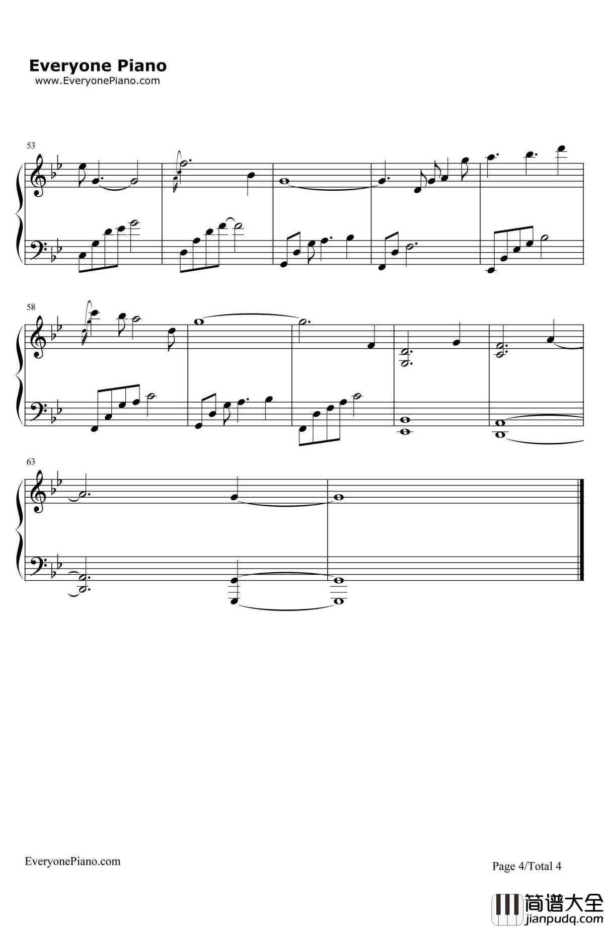 一封家书钢琴谱_石进_夜的钢琴曲