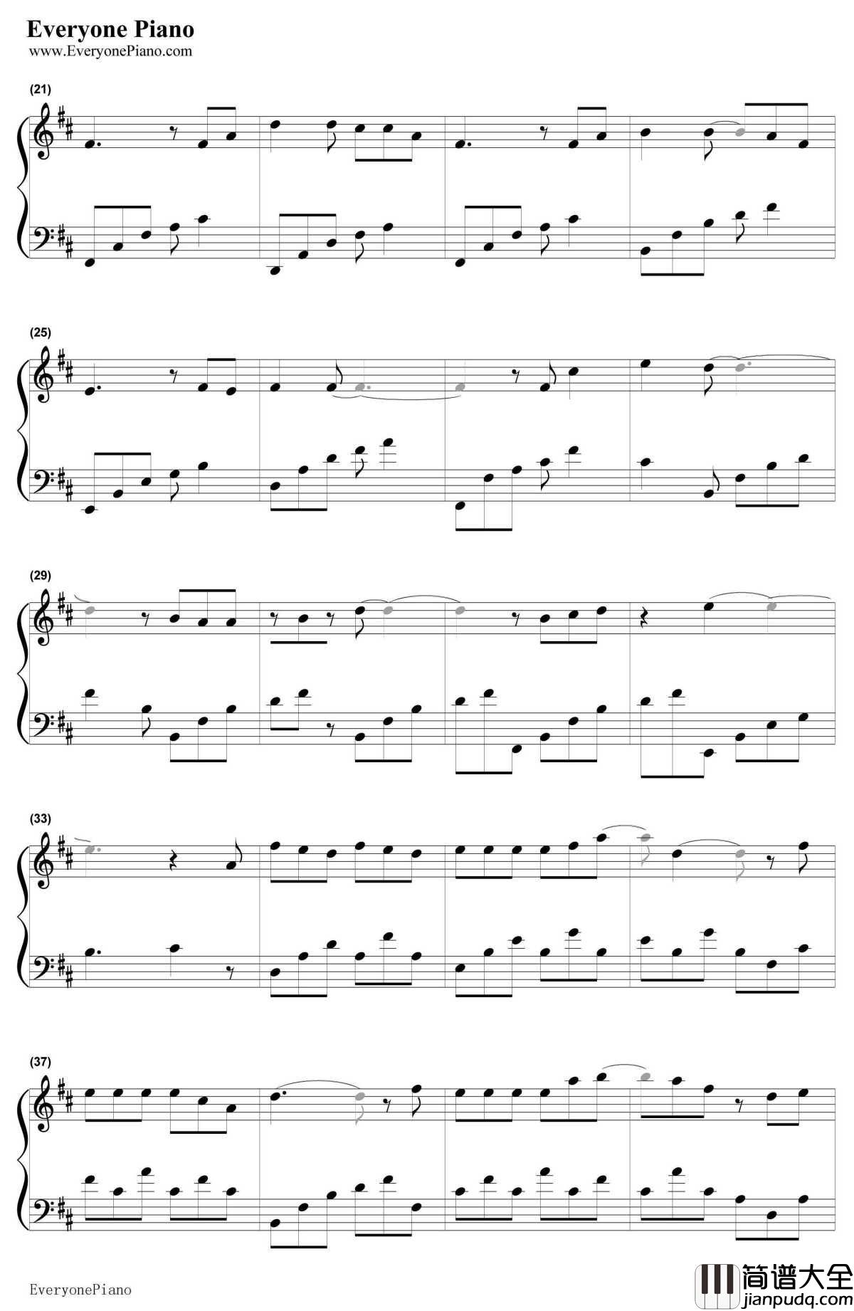 情深深雨蒙蒙钢琴谱_赵薇__情深深雨濛濛_OP