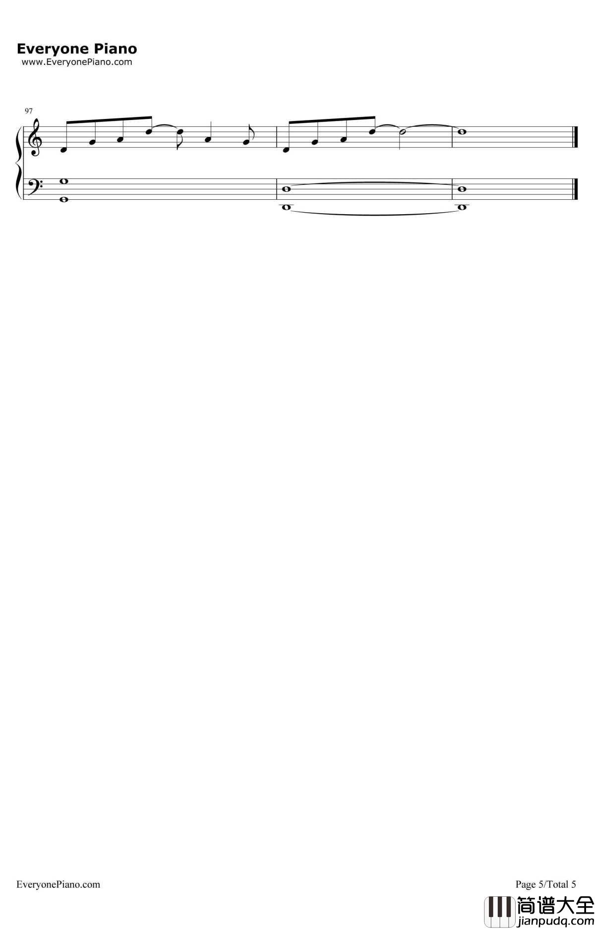 还在这里钢琴谱_刘亦菲王铮亮_钢琴版_原来你还在这里主题曲