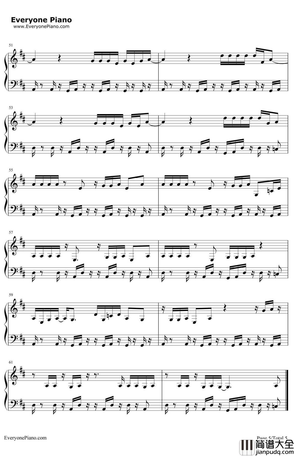 A_Yo钢琴谱_Lady_Gaga