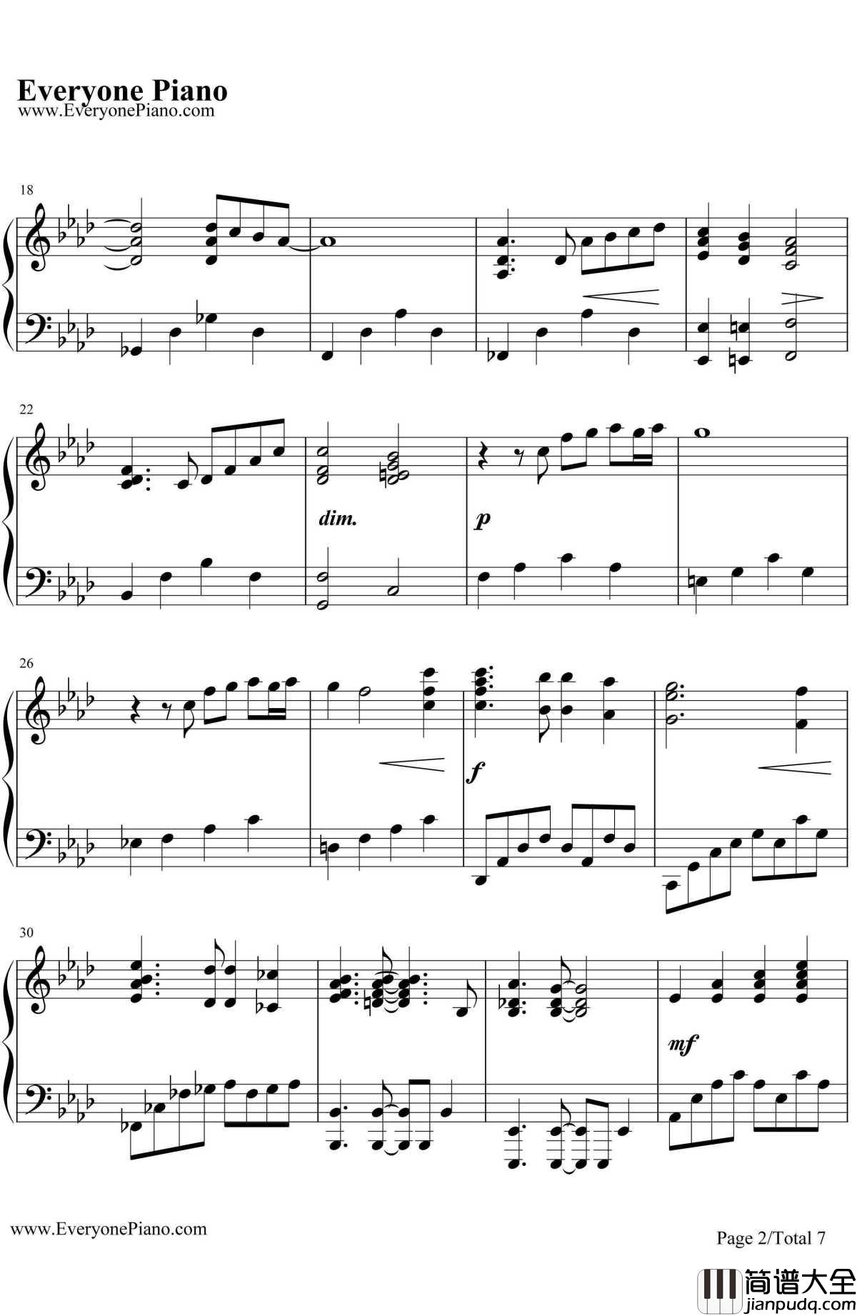 The_Wind_of_Life钢琴谱_久石让_生命之风