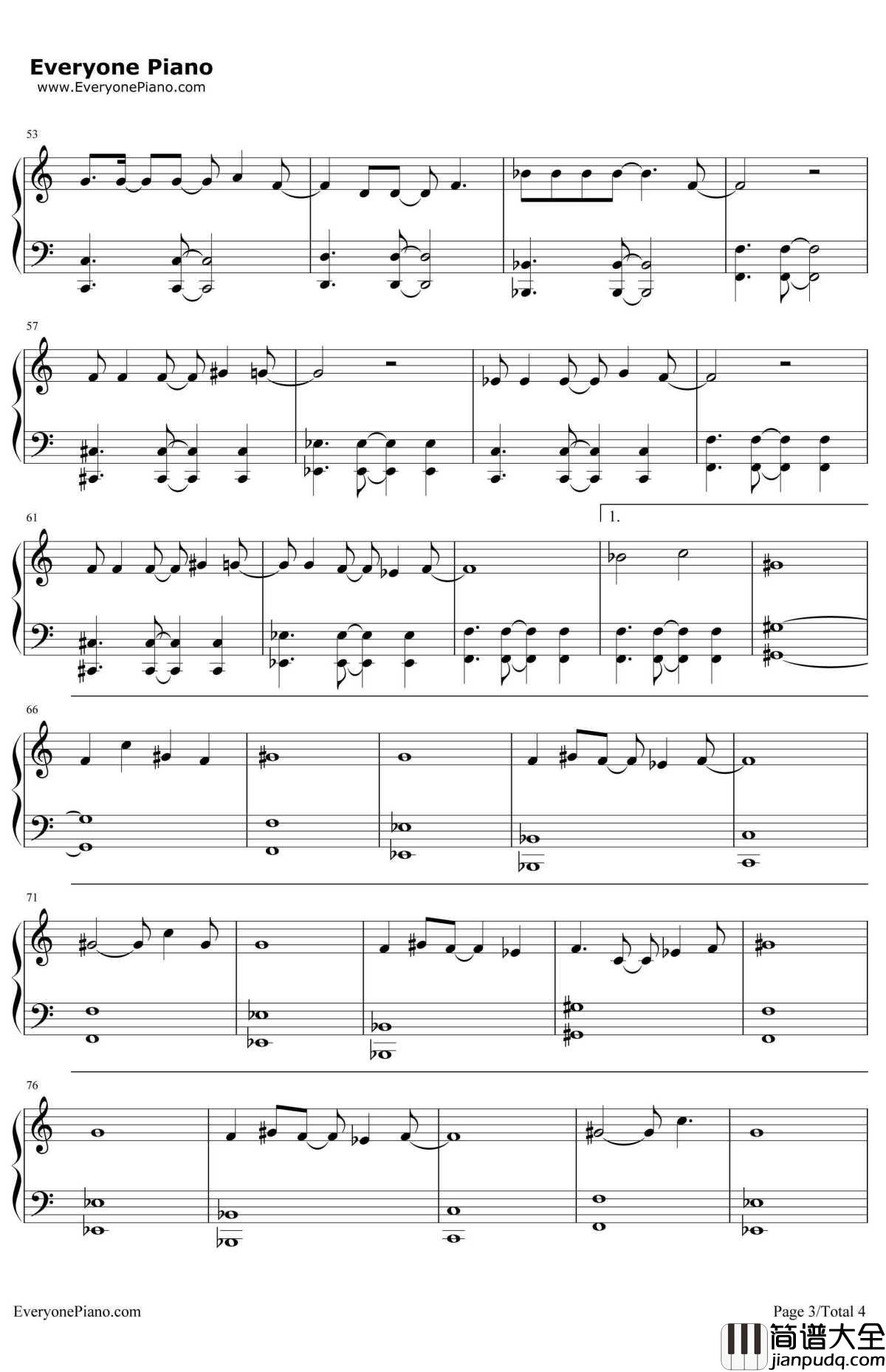 Love_Wins钢琴谱_Tom_Chaplin