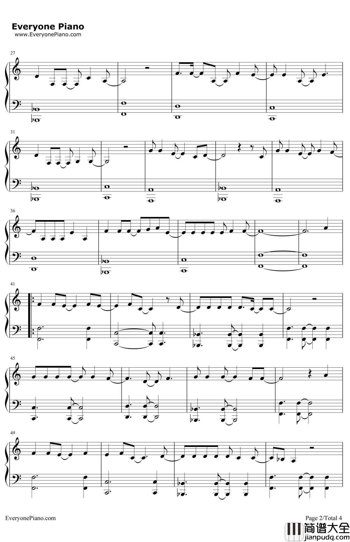 Love_Wins钢琴谱_Tom_Chaplin