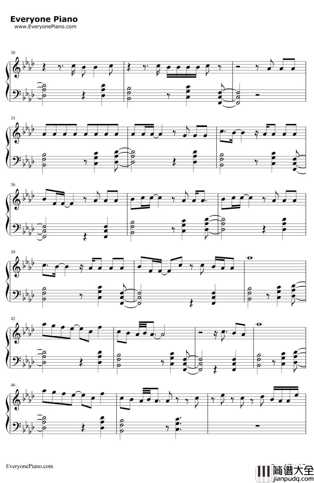 Time_of_Our_Lives钢琴谱_Pitbull