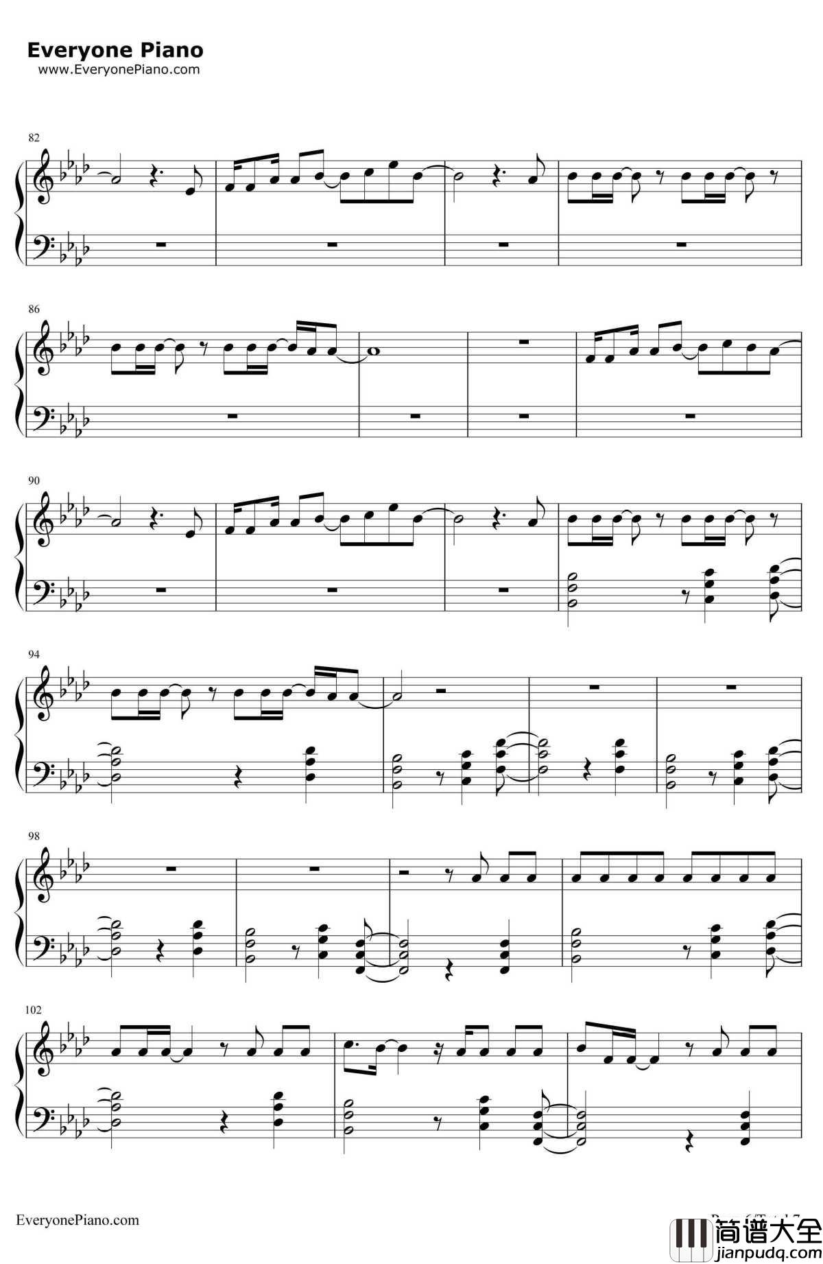 Time_of_Our_Lives钢琴谱_Pitbull