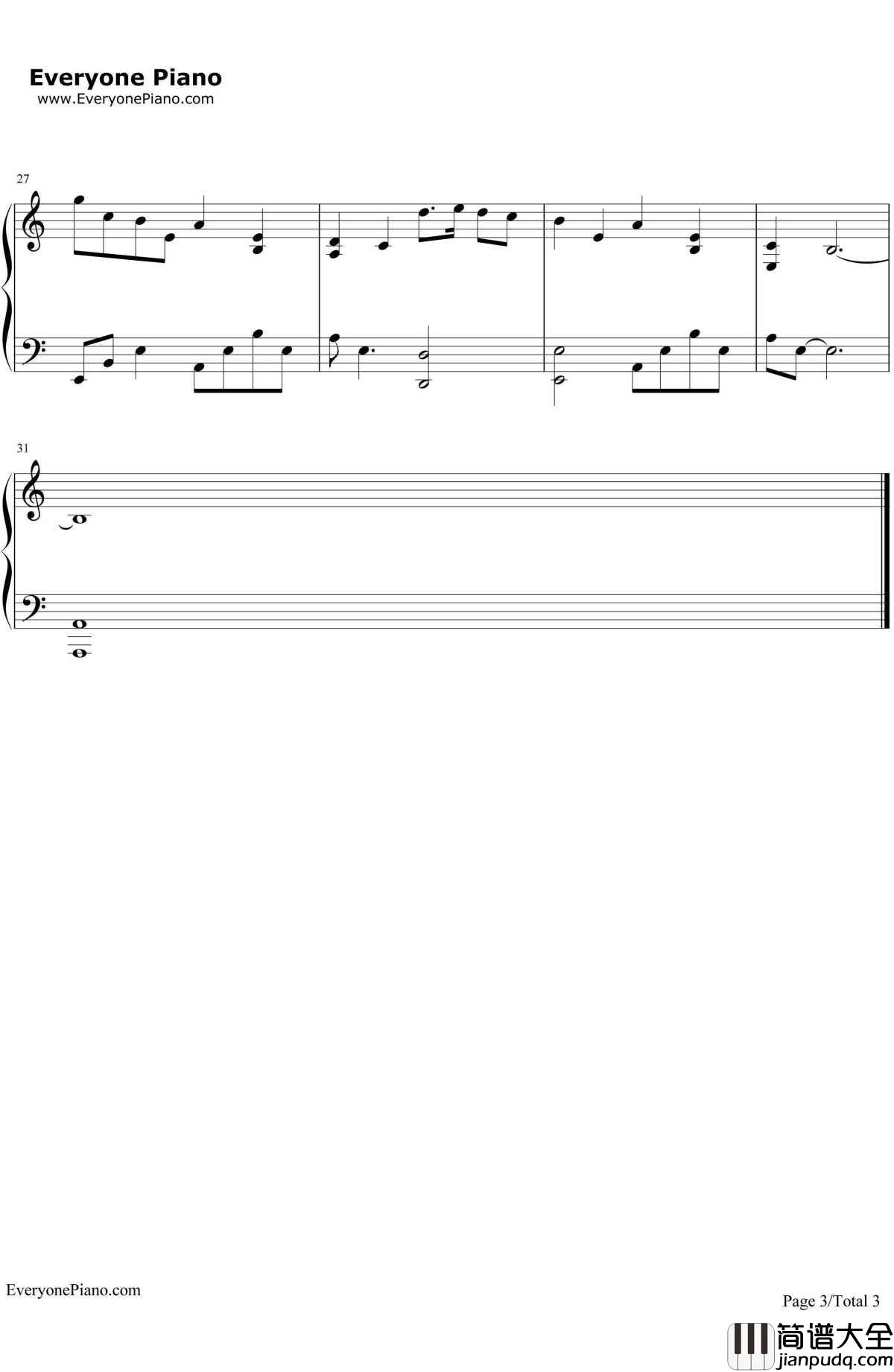 这一程情深缘浅钢琴谱_石进_夜的钢琴曲Ⅱ