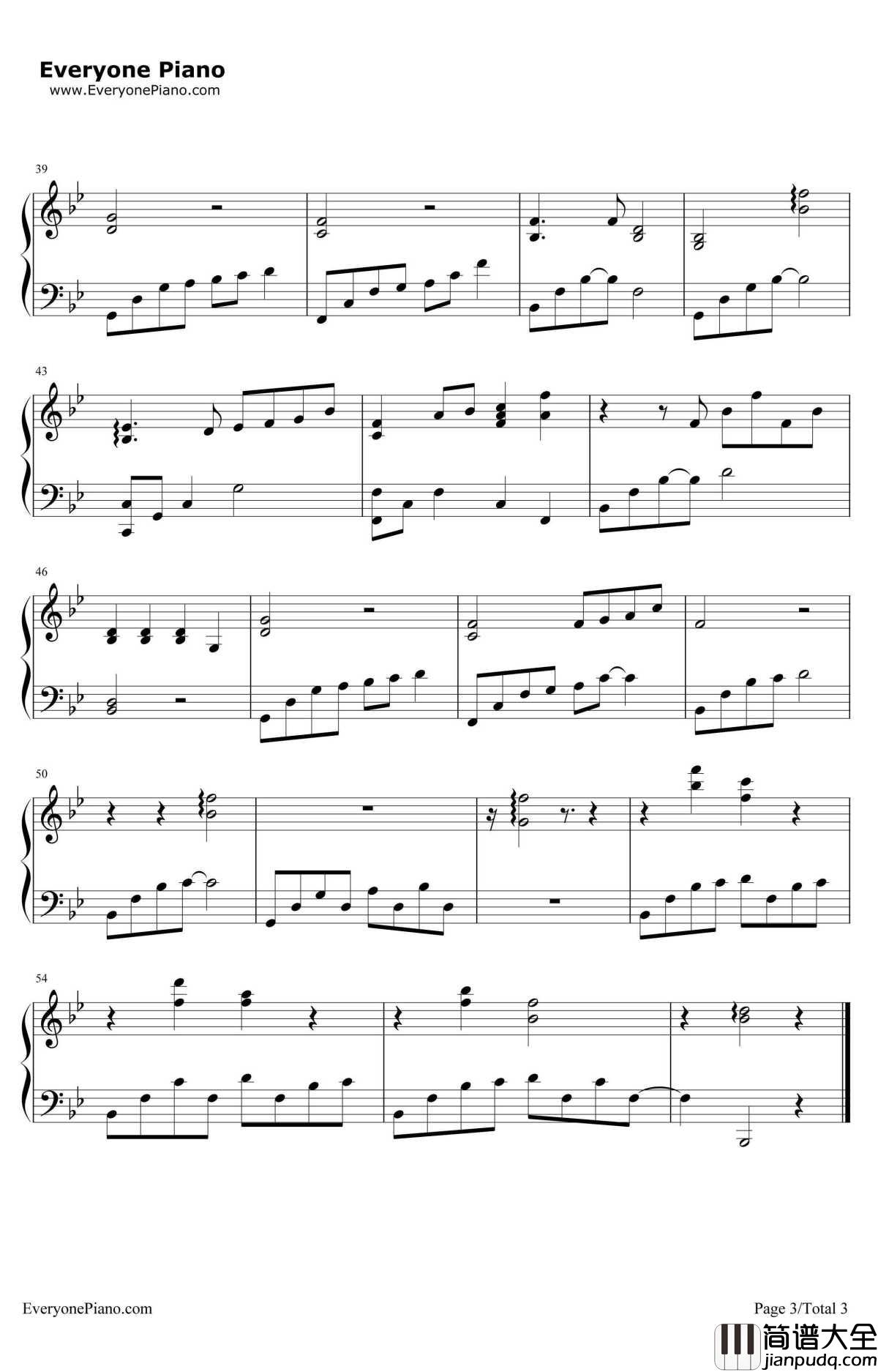 下雨了钢琴谱_薛之谦