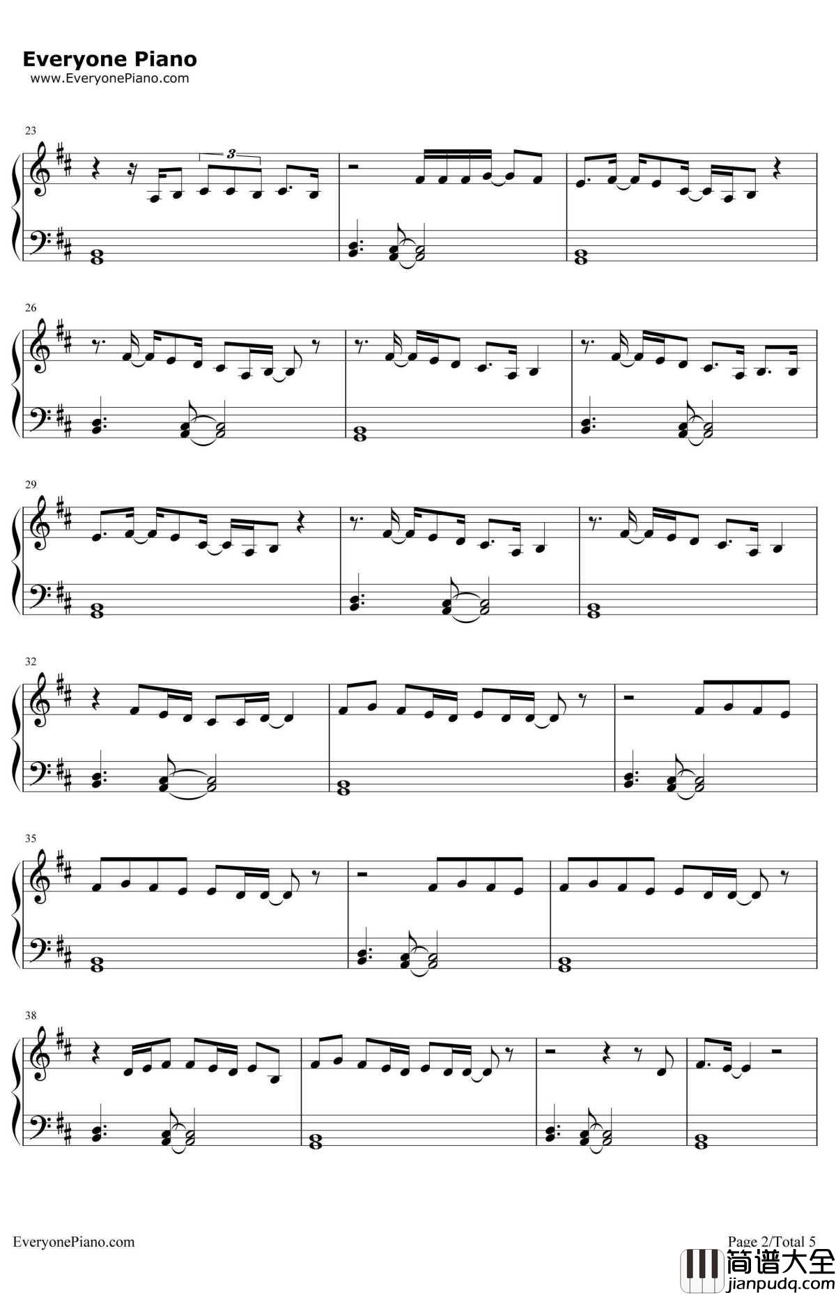 Too_Good钢琴谱_Drake_Rihanna