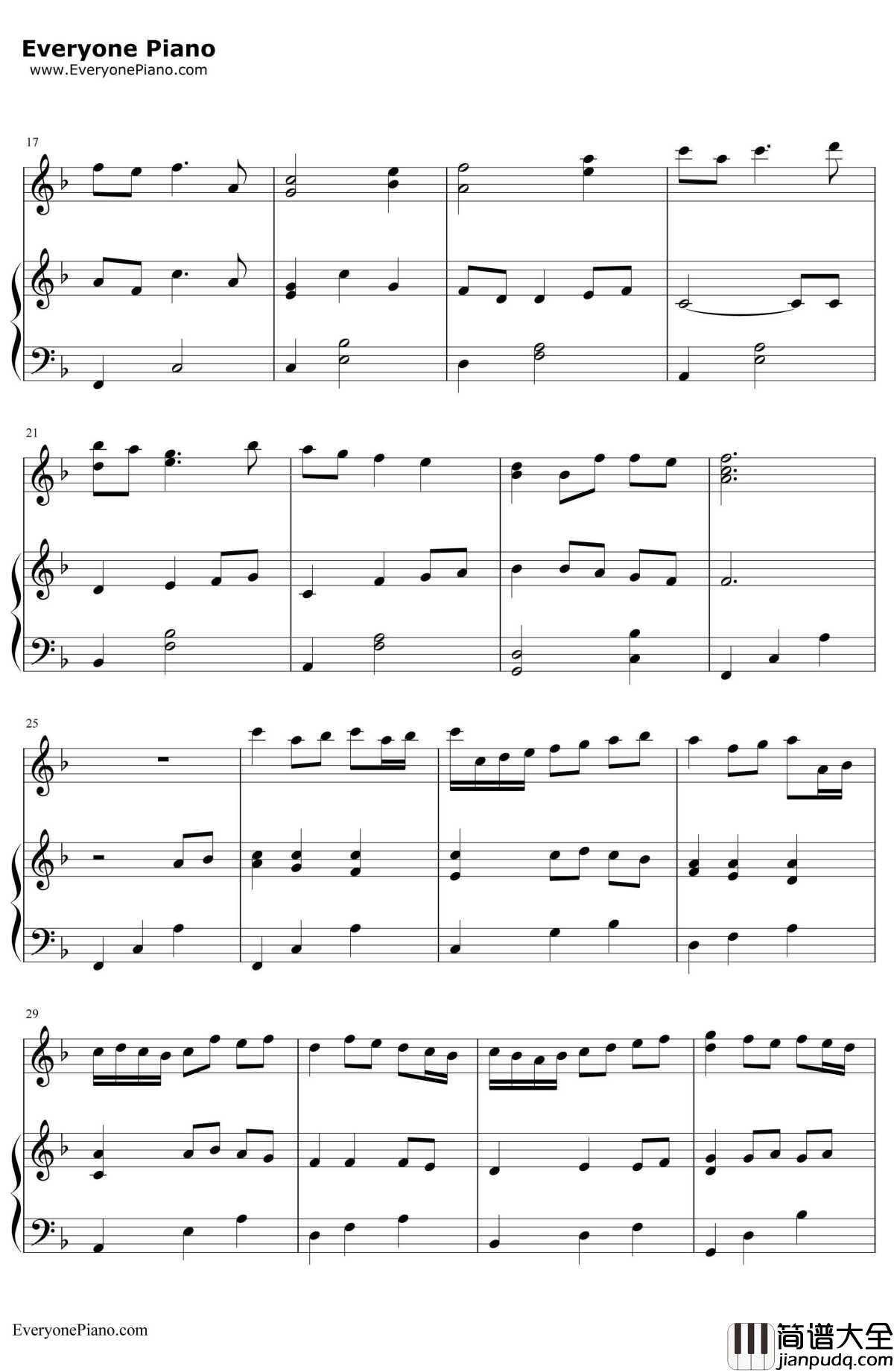 千与千寻和卡农合奏钢琴谱_久石让宫崎骏