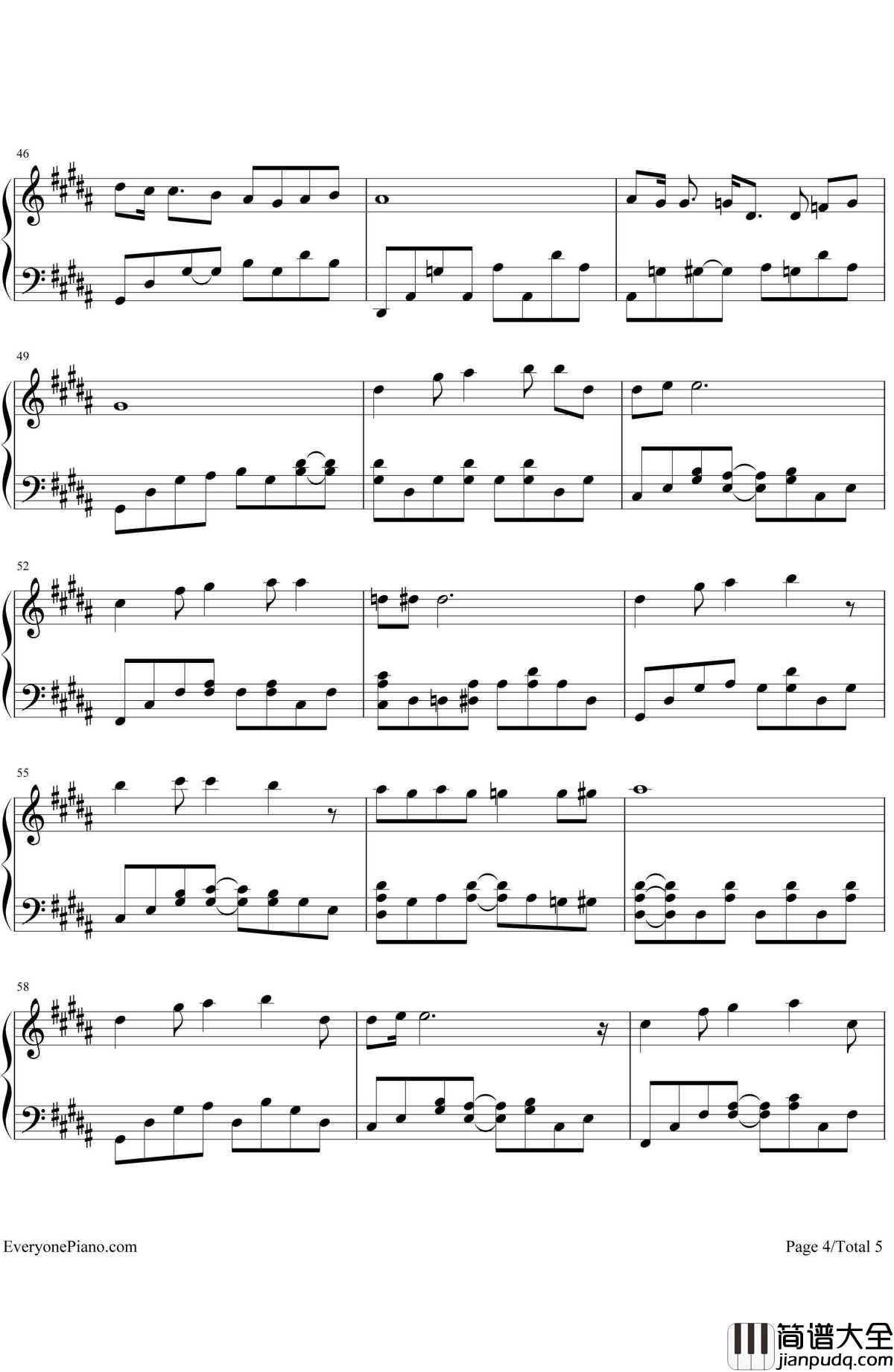 The_Road_Not_Taken钢琴谱_高姗_电视剧_何以笙箫默_插曲