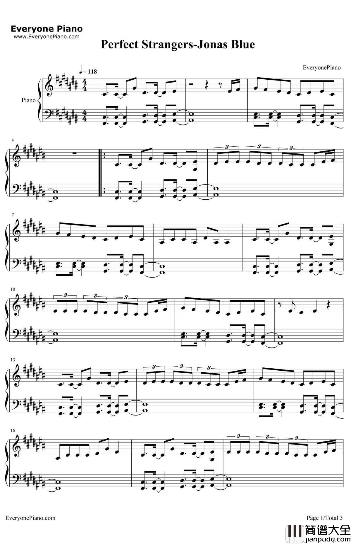Perfect_Strangers钢琴谱_Jonas_Blue