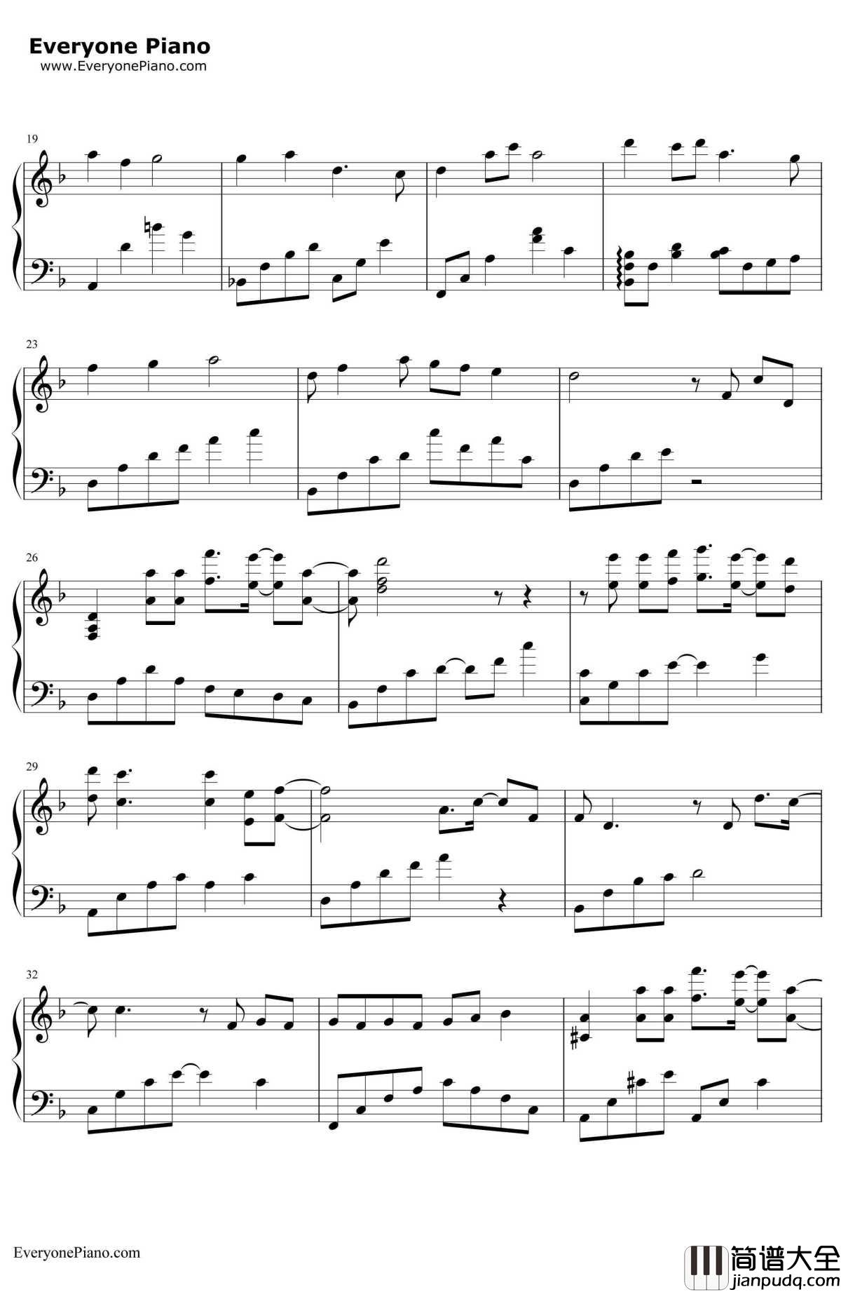 时间都去哪儿了钢琴谱_王铮亮_电影_私人订制_插曲