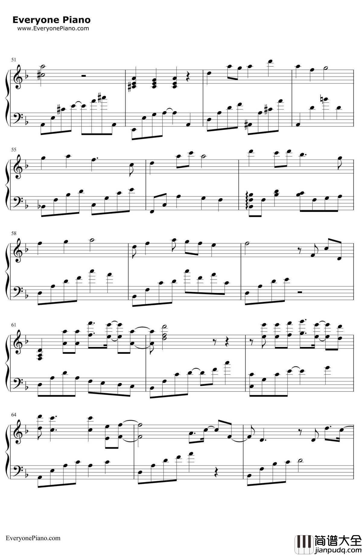 时间都去哪儿了钢琴谱_王铮亮_电影_私人订制_插曲