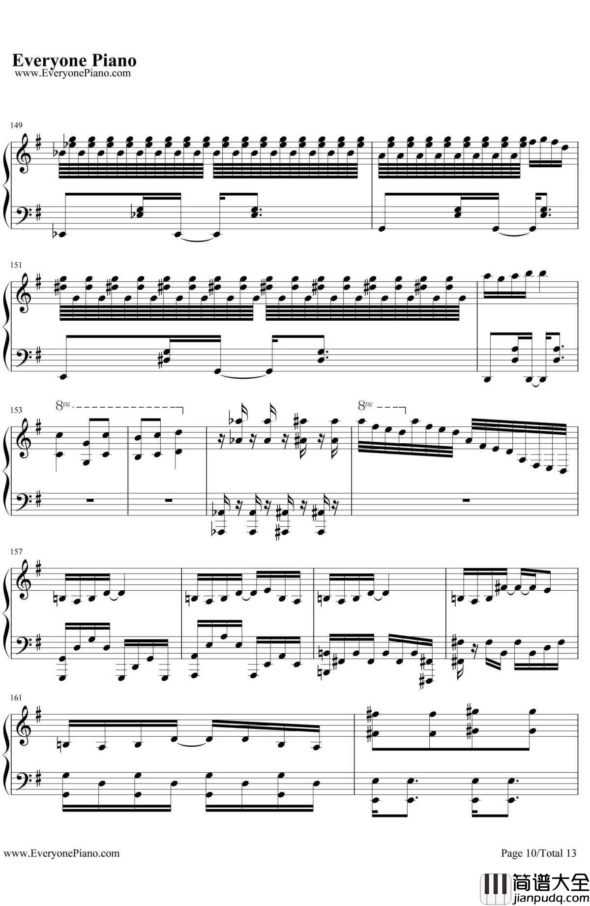 琪露诺的完美算术教室钢琴谱_藤咲かりん_東方紅魔鄉