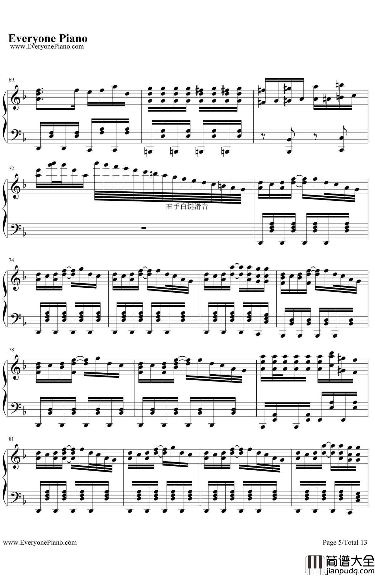 琪露诺的完美算术教室钢琴谱_藤咲かりん_東方紅魔鄉