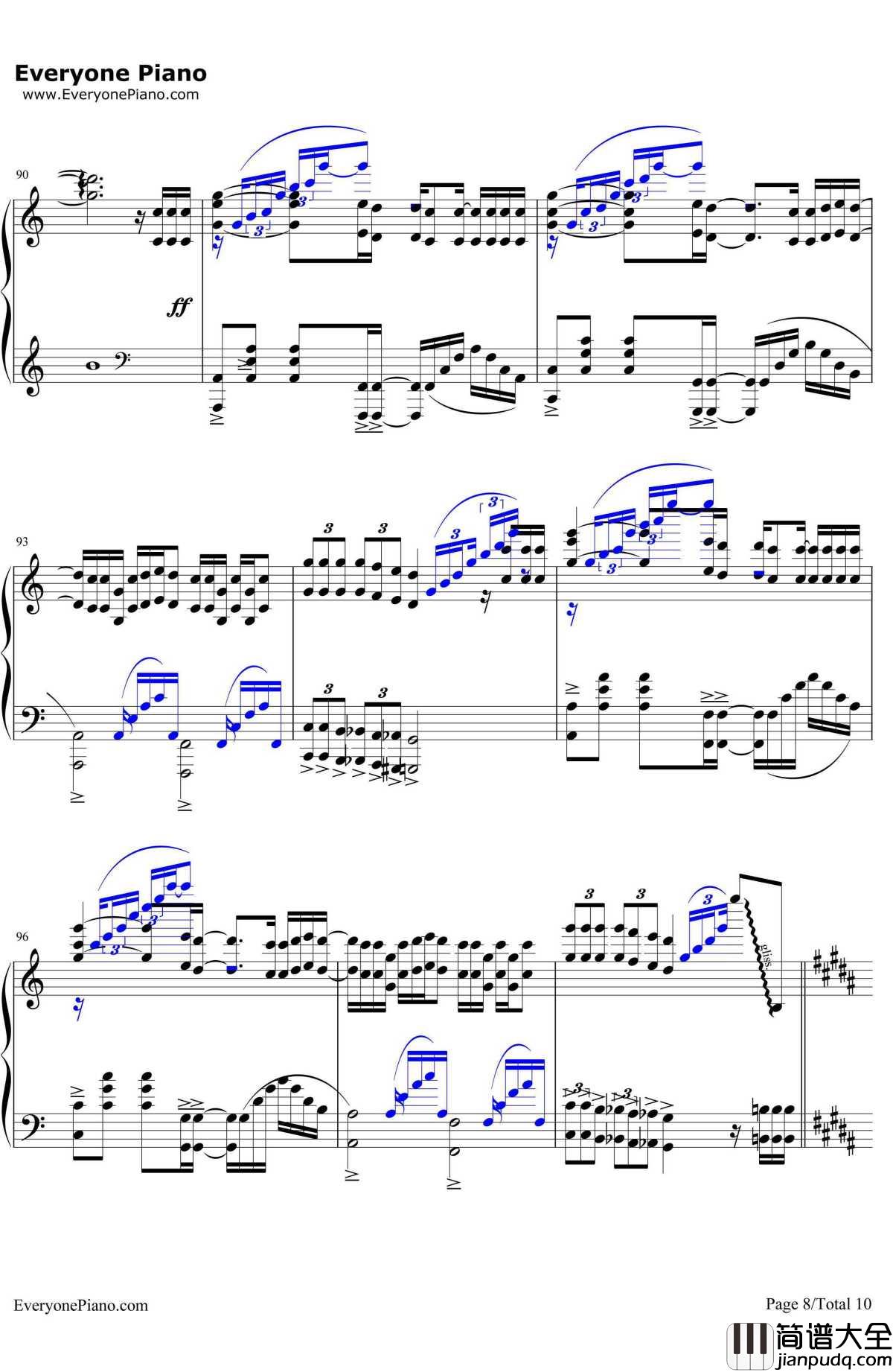 前前前世钢琴谱_RADWIMPS_难度版__你的名字_主题曲
