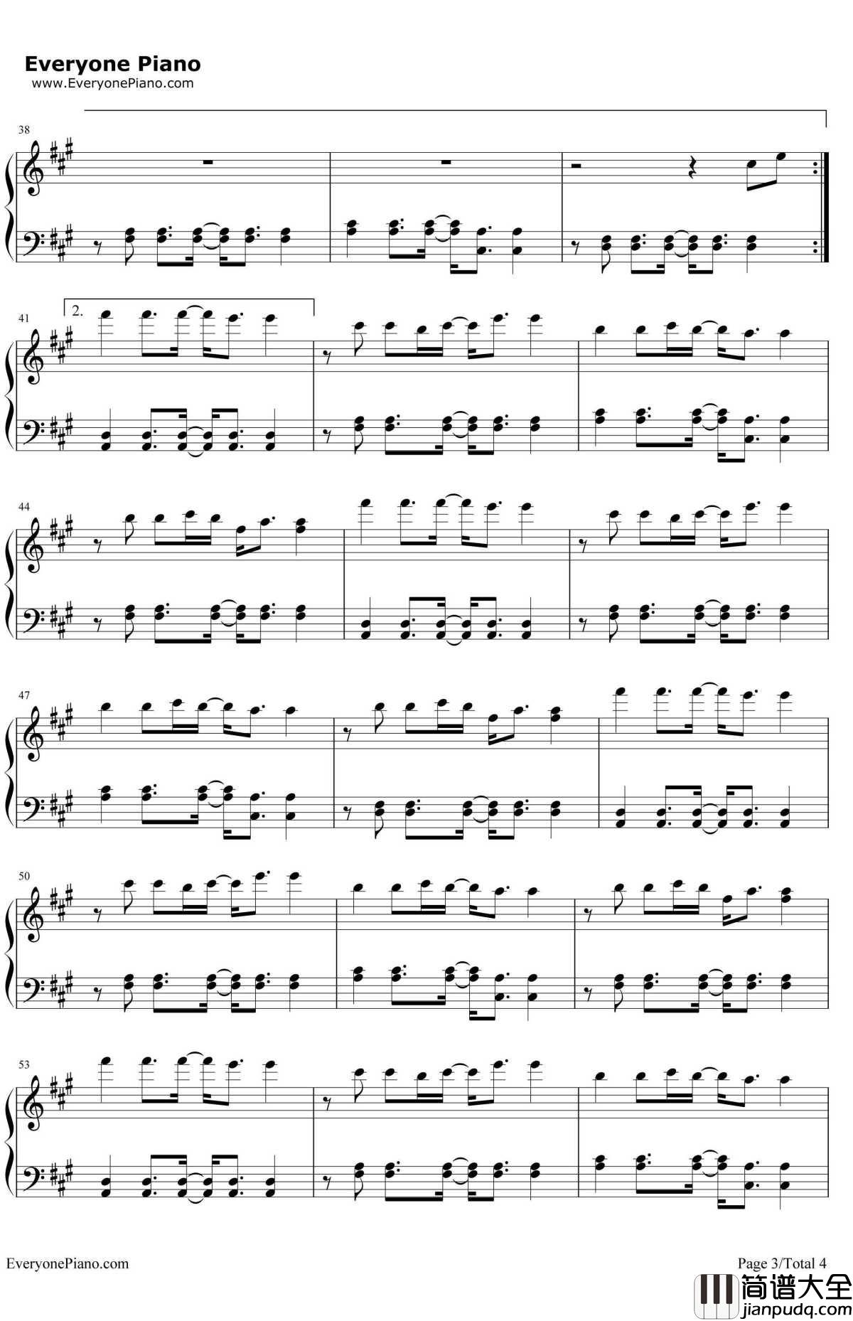 No_Money钢琴谱_Galantis