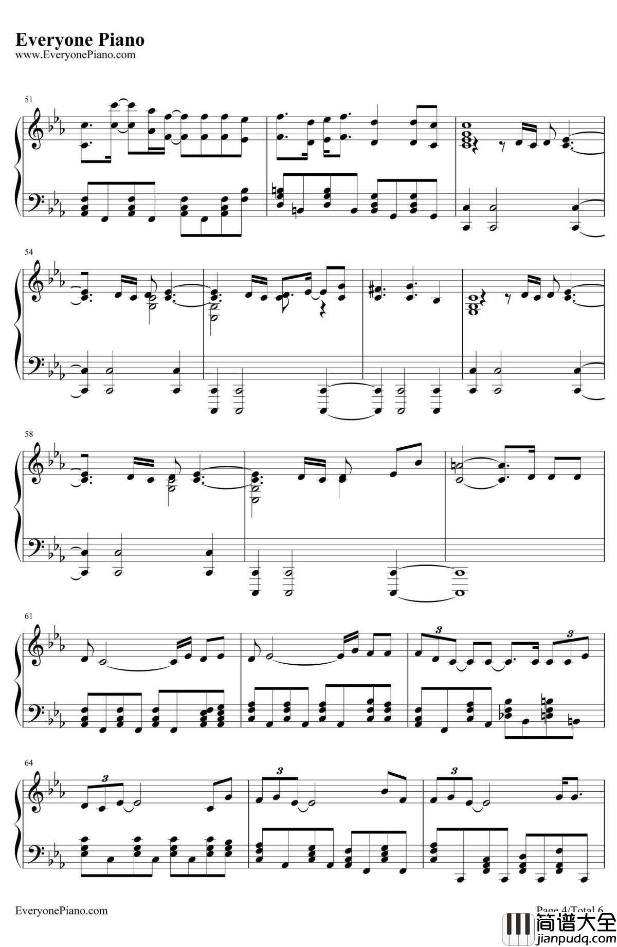 Skyfall钢琴谱_阿黛尔Adele_007之大破天降杀机主题曲