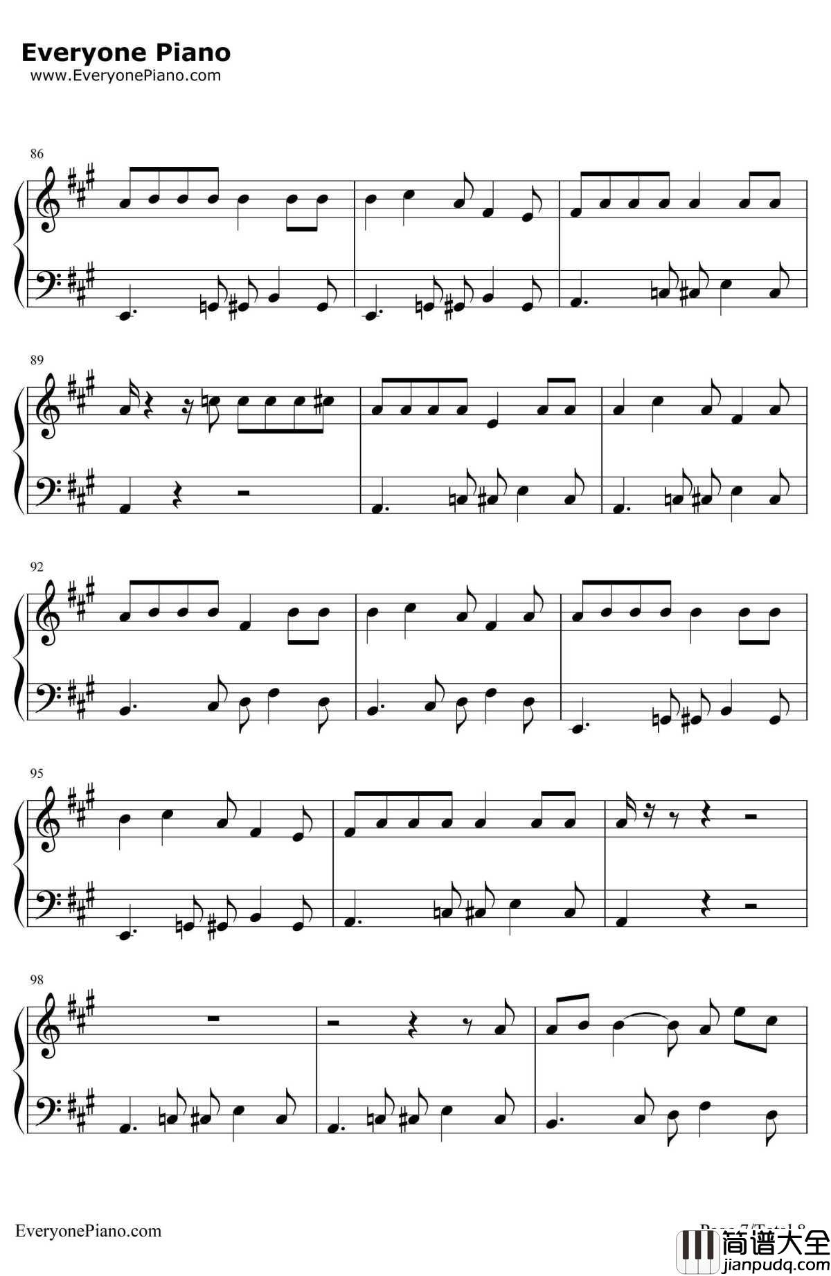 All_About_That_Bass钢琴谱_Meghan_Trainor