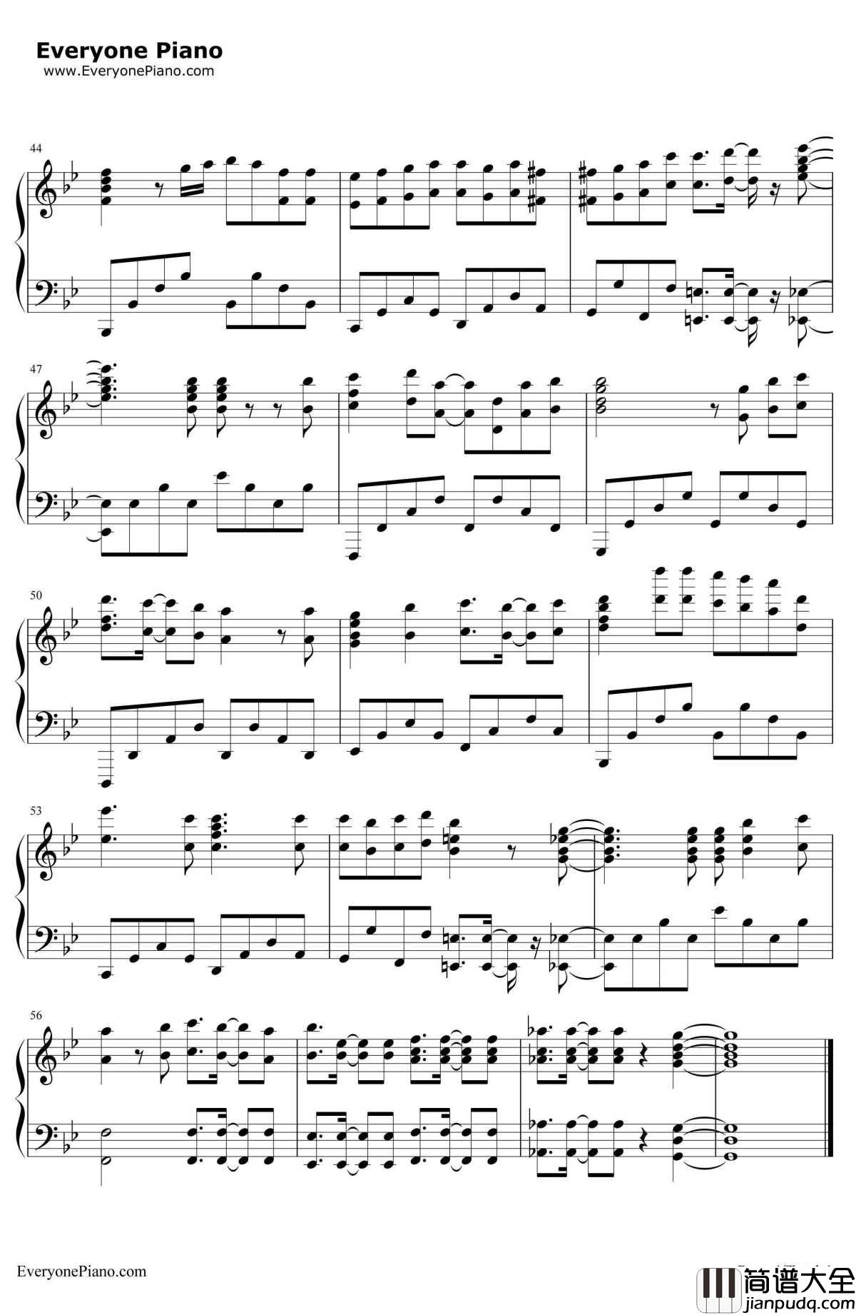 UNISONIA钢琴谱_TRUE_BuddyComplexOP