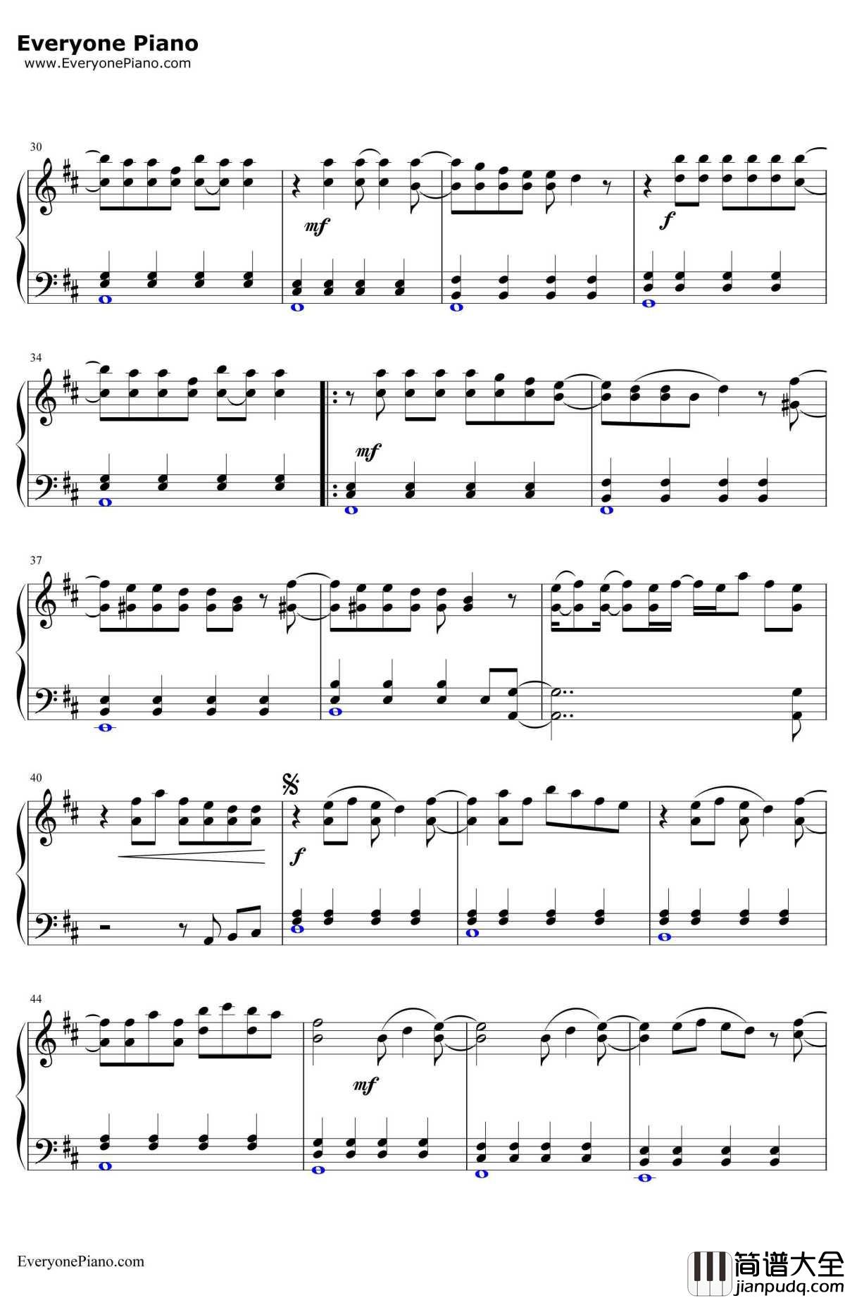 恋するフォーチュンクッキー（恋爱的幸运饼干）钢琴谱_AKB48