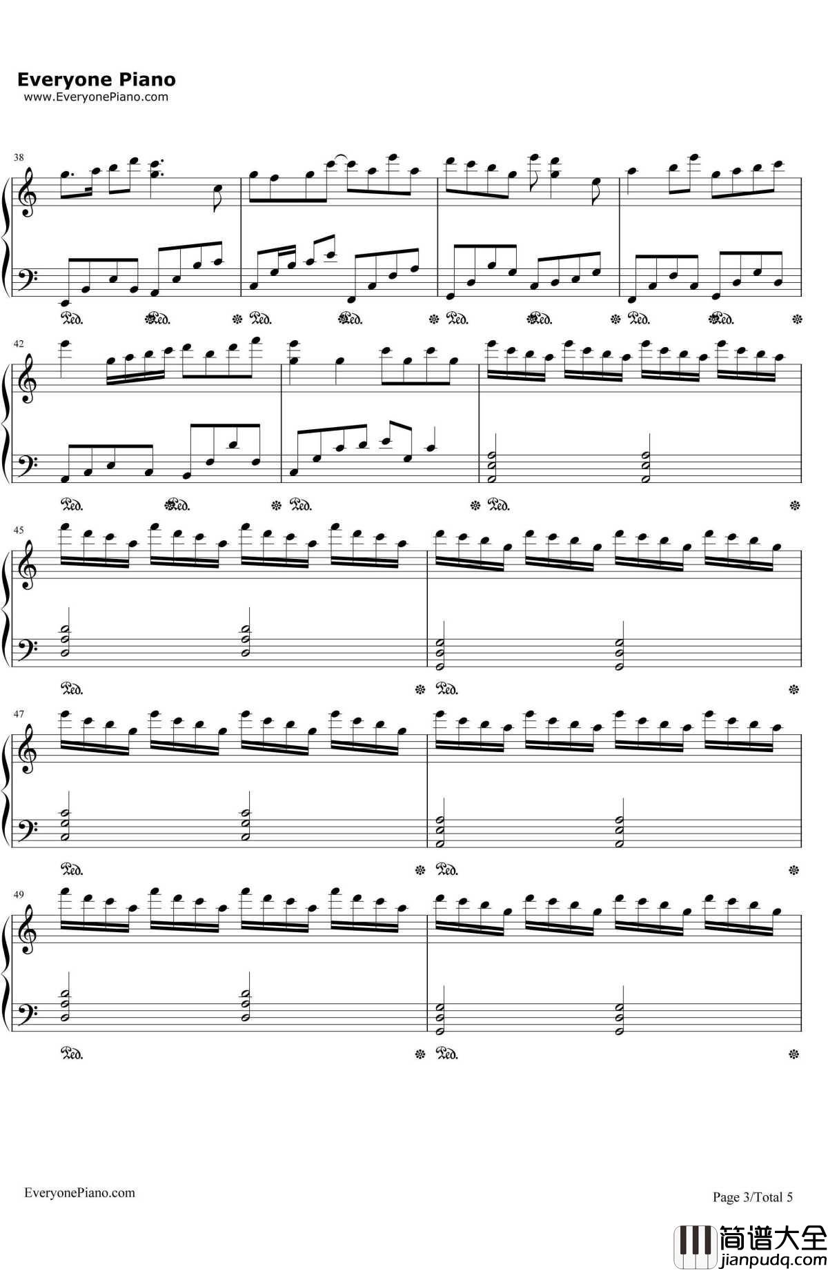 初天雫铃钢琴谱_初学者_