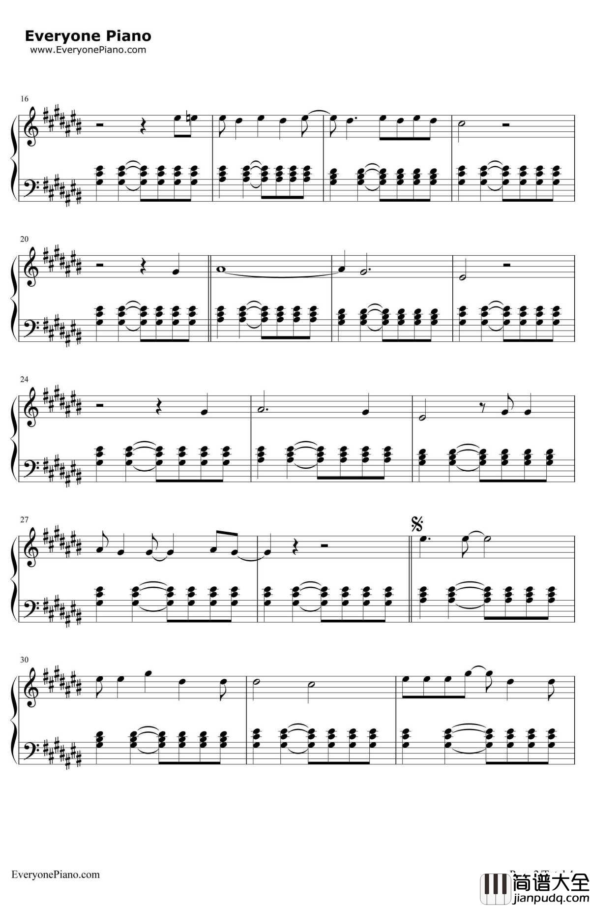 Riptide钢琴谱_Vance_Joy