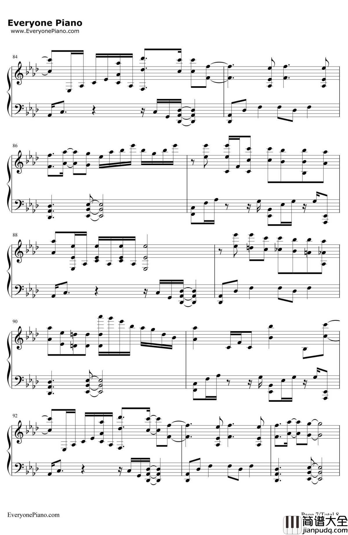 One_Last_Time钢琴谱_ArianaGrande