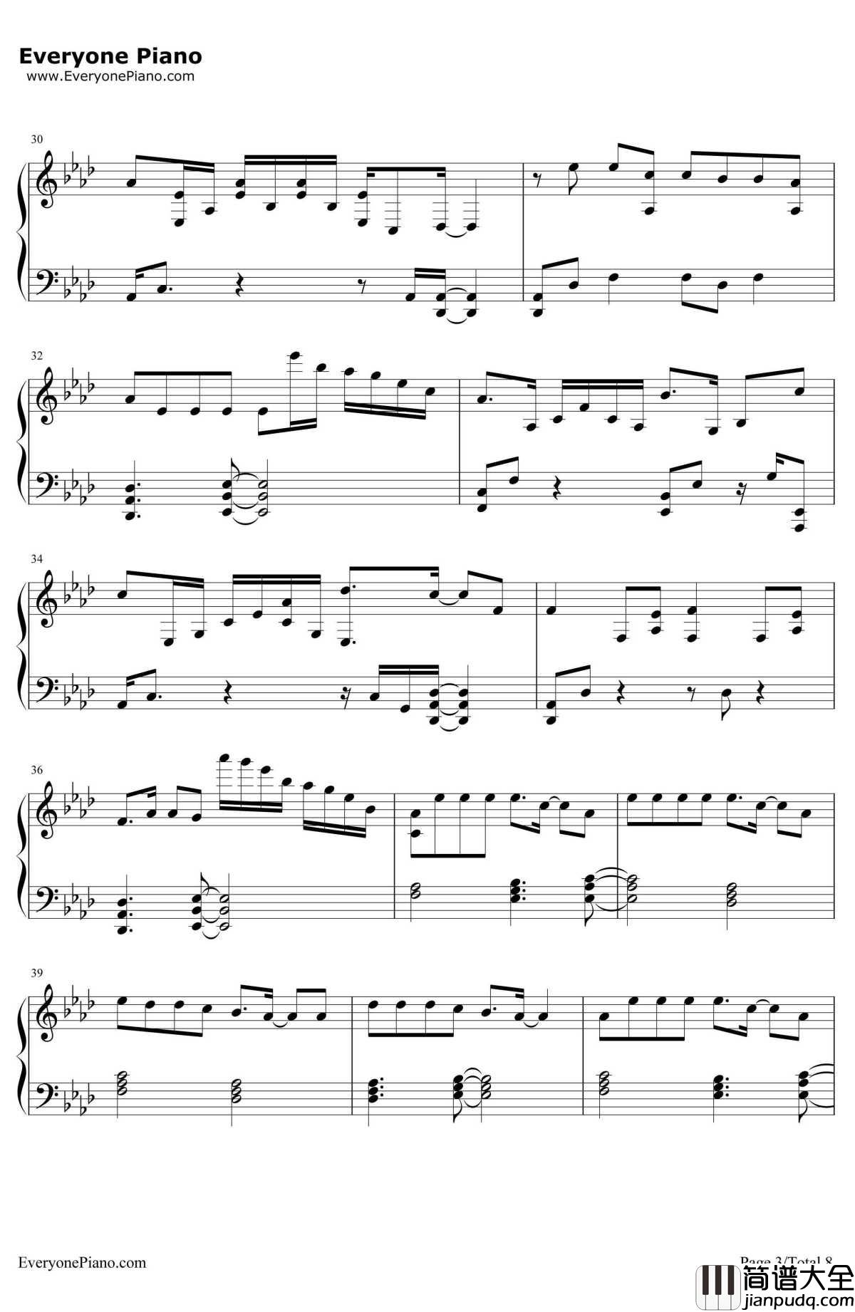 One_Last_Time钢琴谱_ArianaGrande