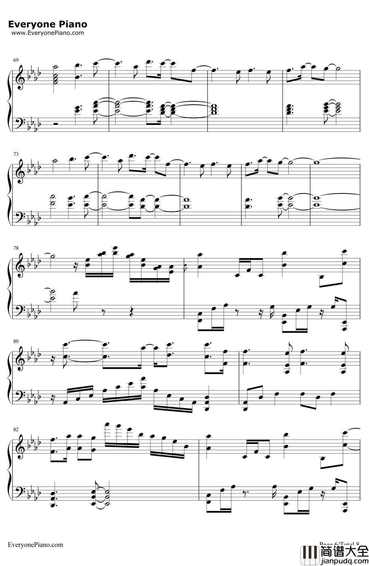 One_Last_Time钢琴谱_ArianaGrande