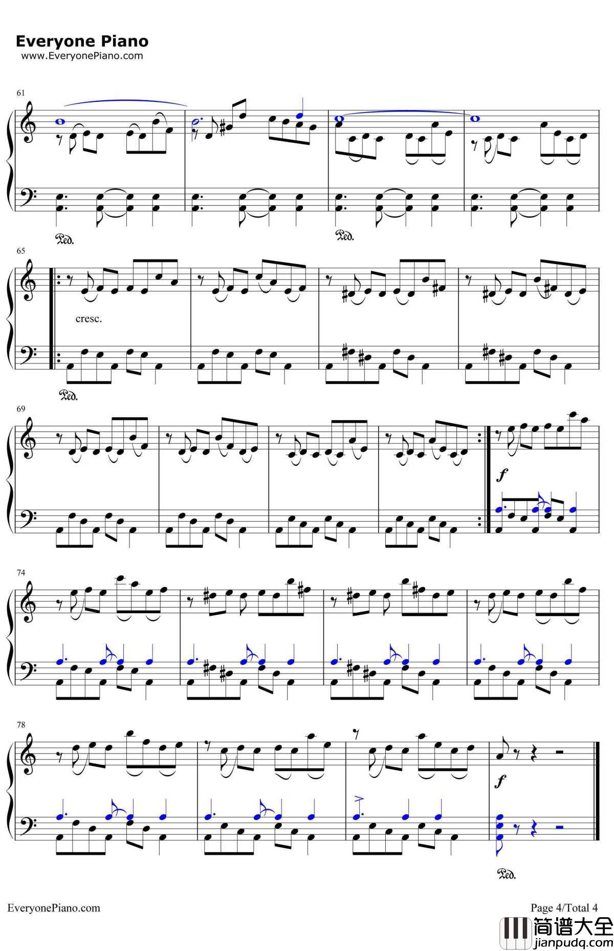 自由探戈钢琴谱_皮亚佐拉（AstorPiazzolla）_Libertango_皮亚佐拉