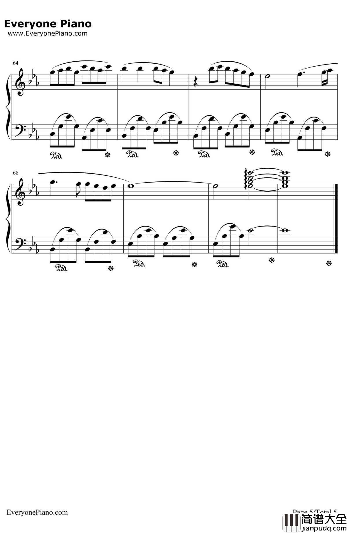 山溪MountainStream钢琴谱_班得瑞_班得瑞_春野_