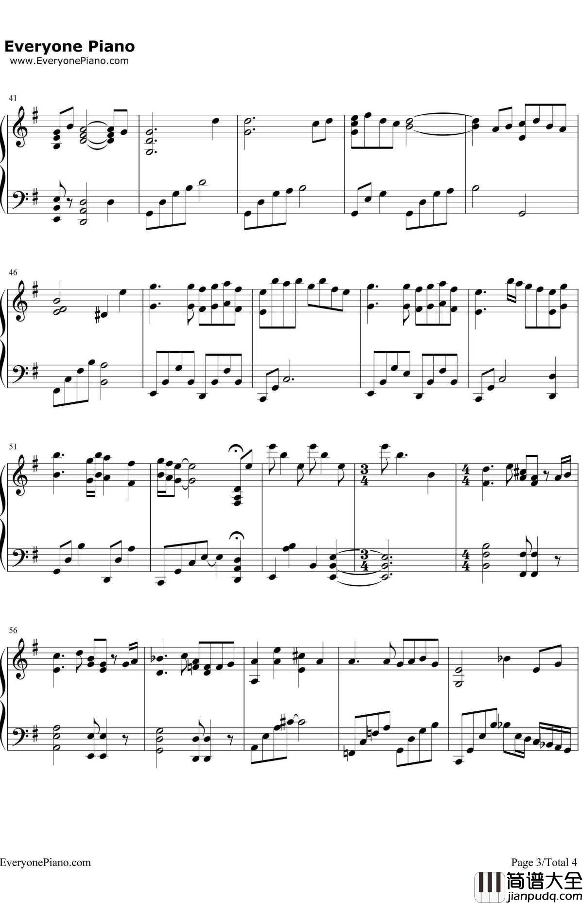 MEMORY钢琴谱_久石让_记忆