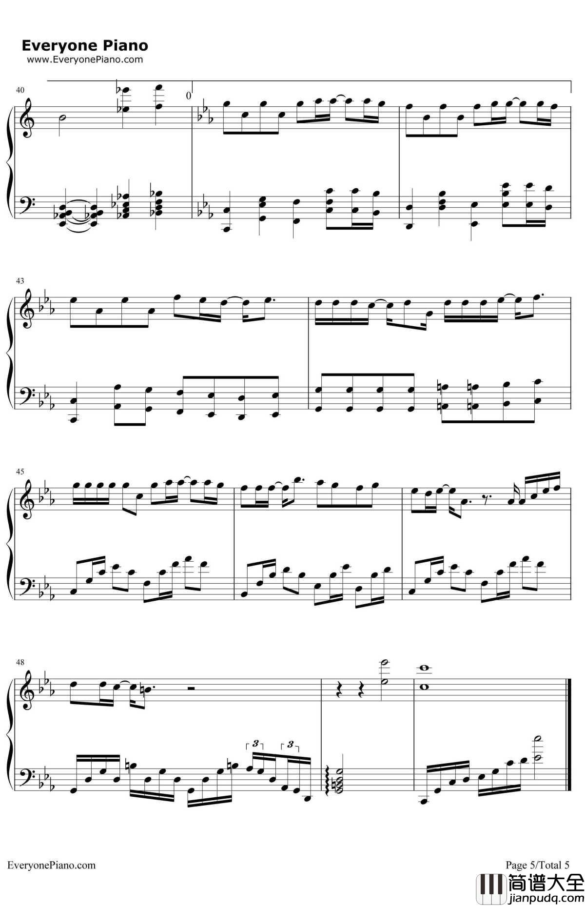 放生钢琴谱__范逸臣